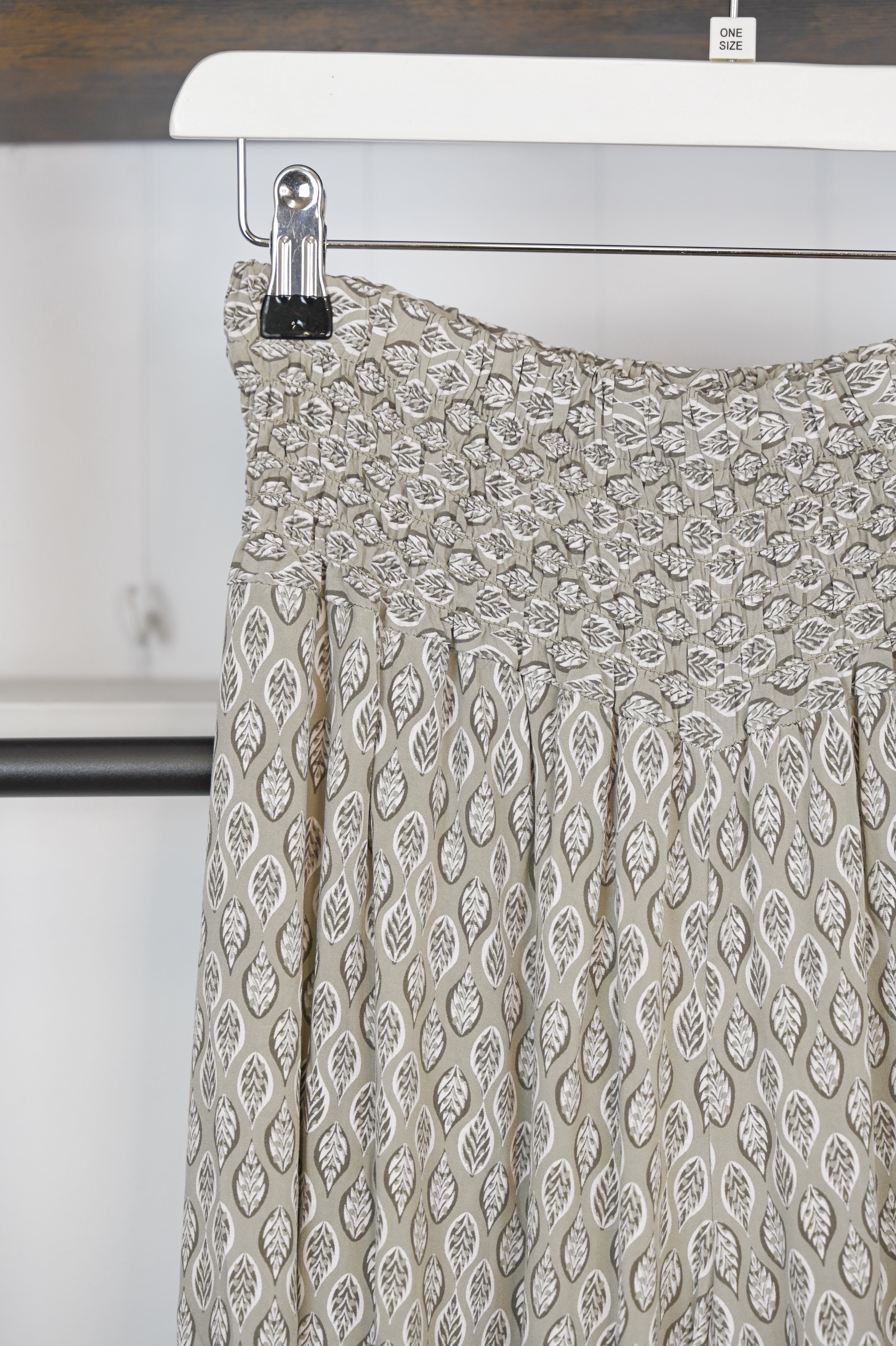 Leaf Print Super Wide Leg Palazzo Trousers - The Coastal Boutique