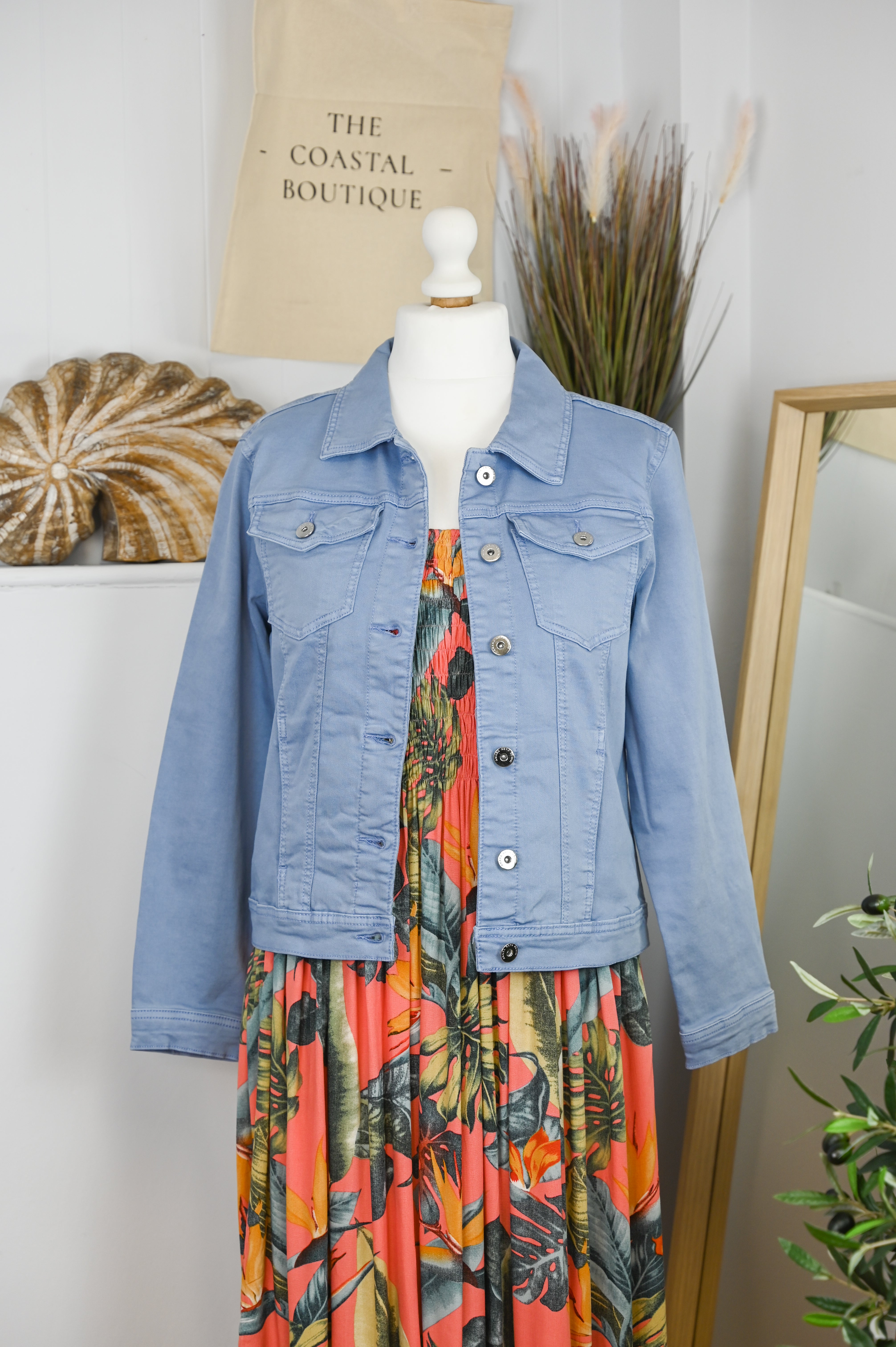Button Up Soft Cotton Denim Jacket - The Coastal Boutique