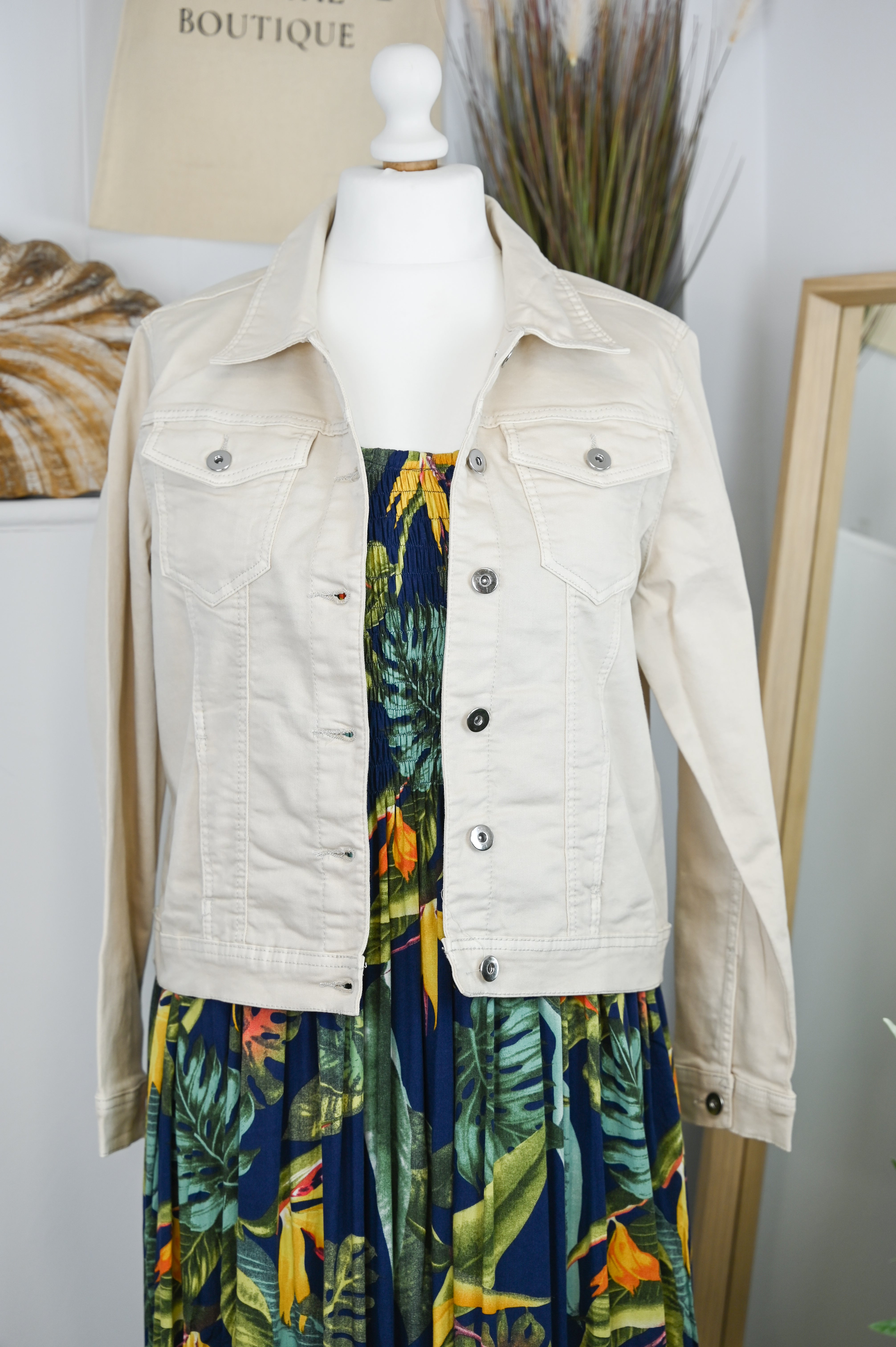 Button Up Soft Cotton Denim Jacket - The Coastal Boutique