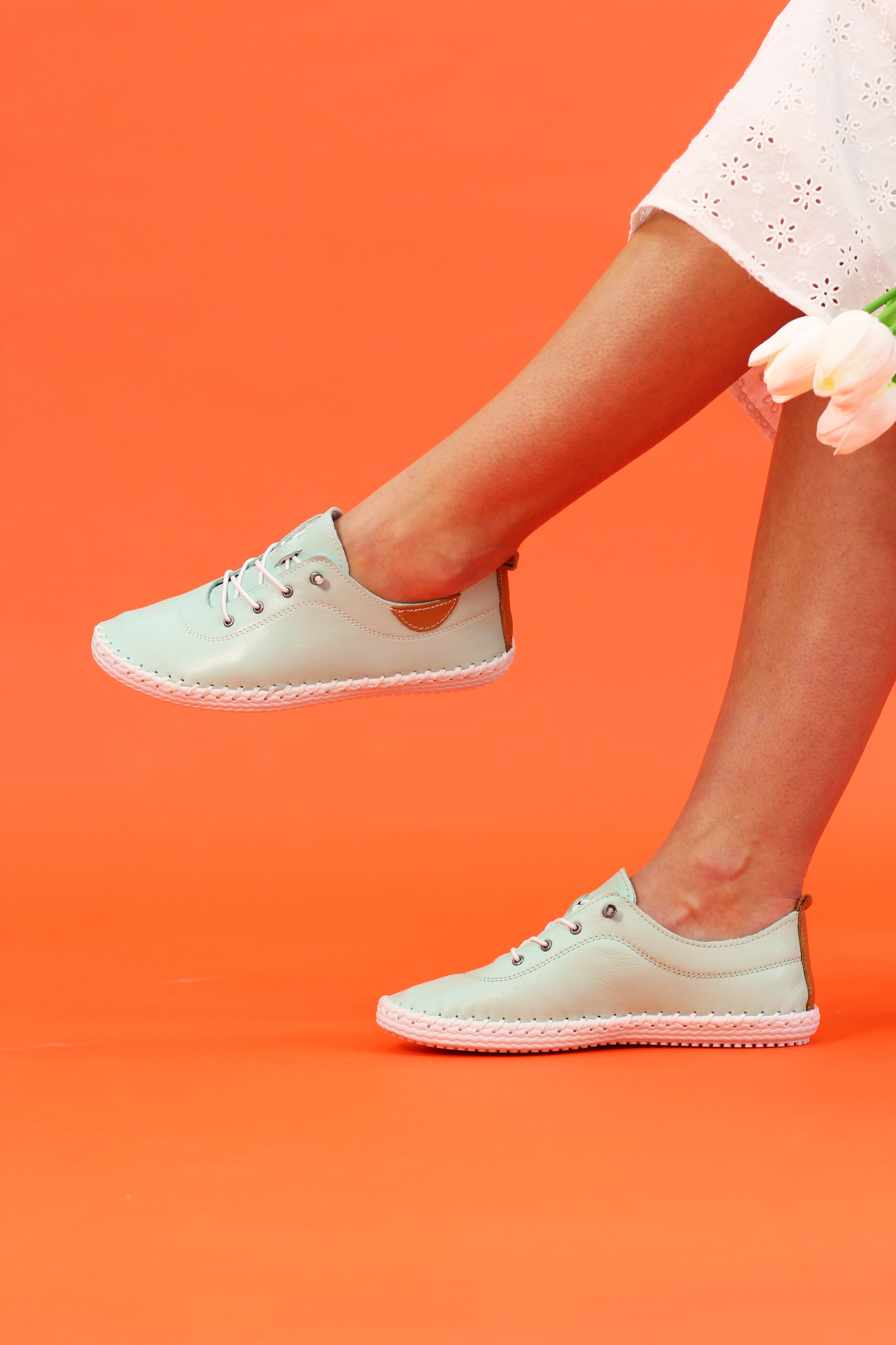 Lunar St Ives Leather Plimsoll - The Coastal Boutique