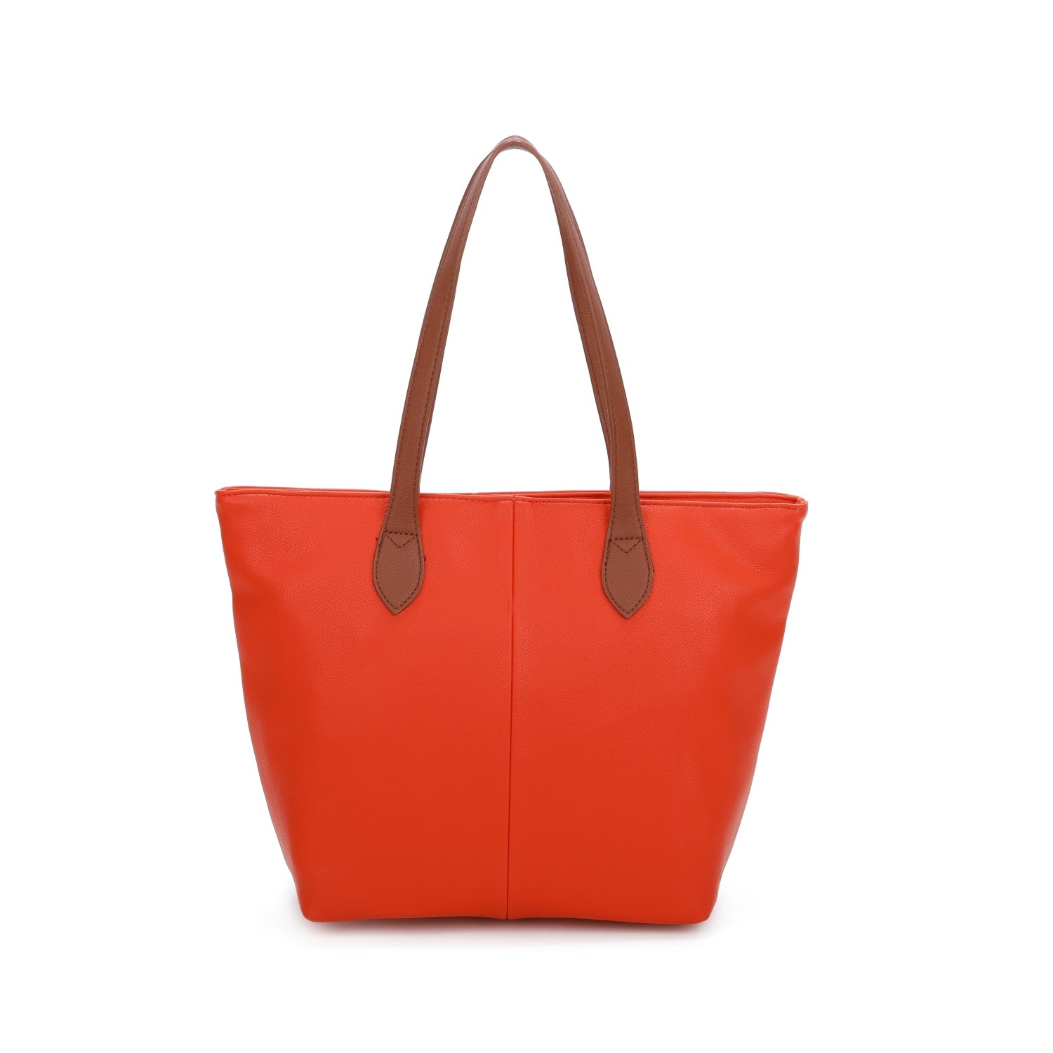 Faux Leather Shopper Tote Handbag - The Coastal Boutique