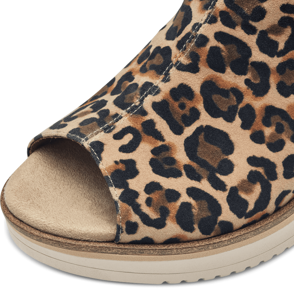 Tamaris Leather Leopard Print Mules image 6