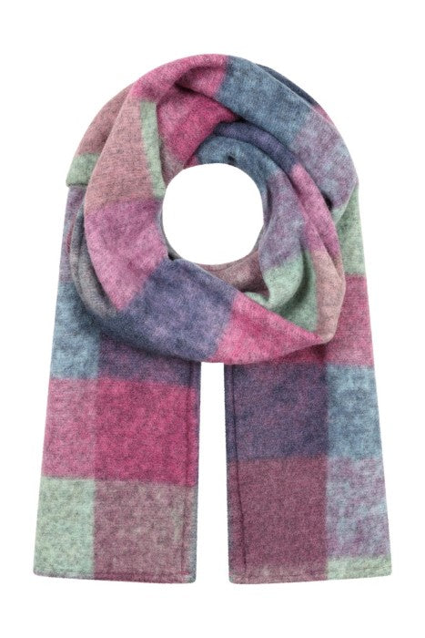 Alice Collins Elle Fleece Scarf Fuchsia Check image 0