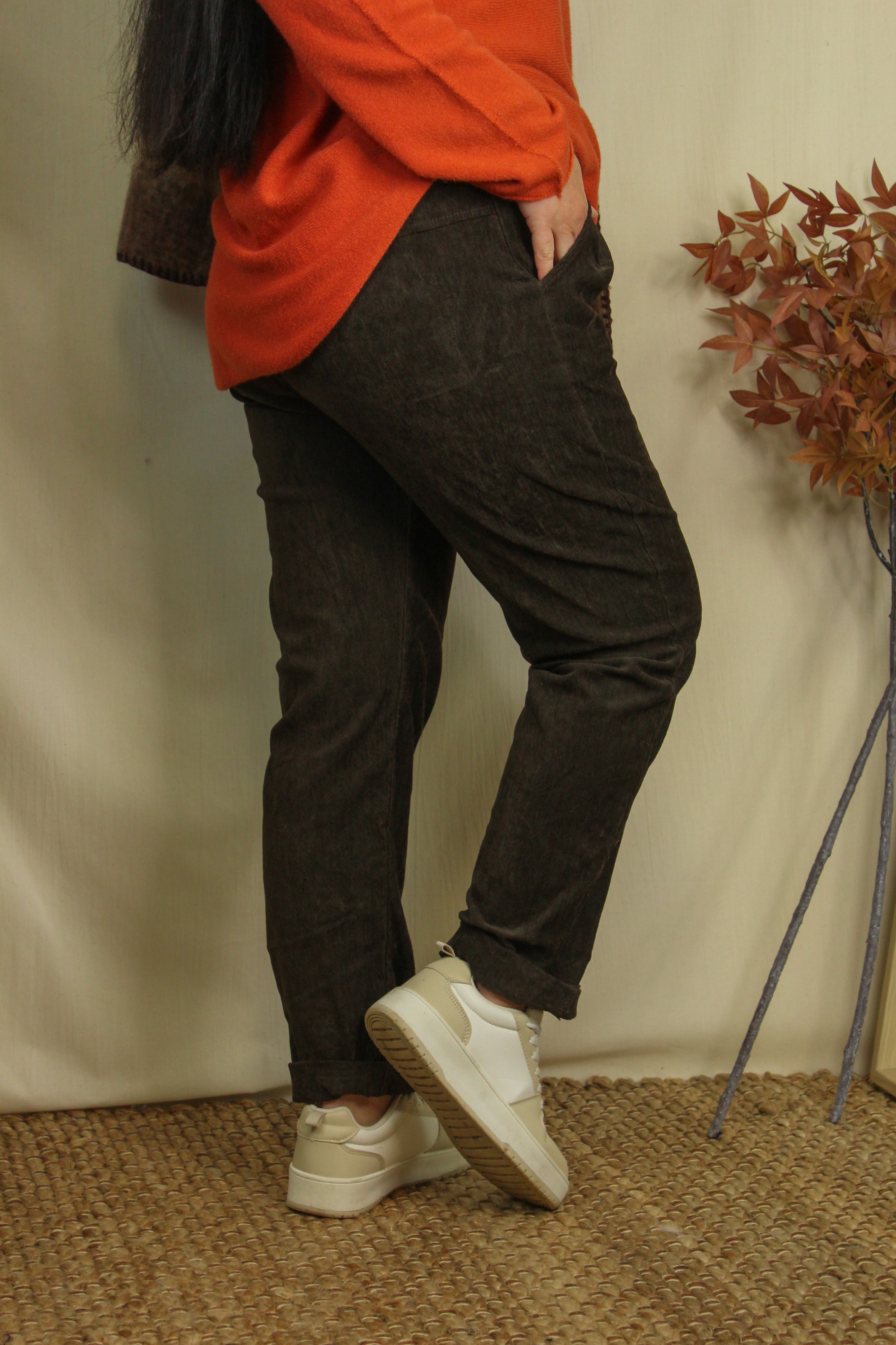 Plus Size Corduroy Magic Pants image 14