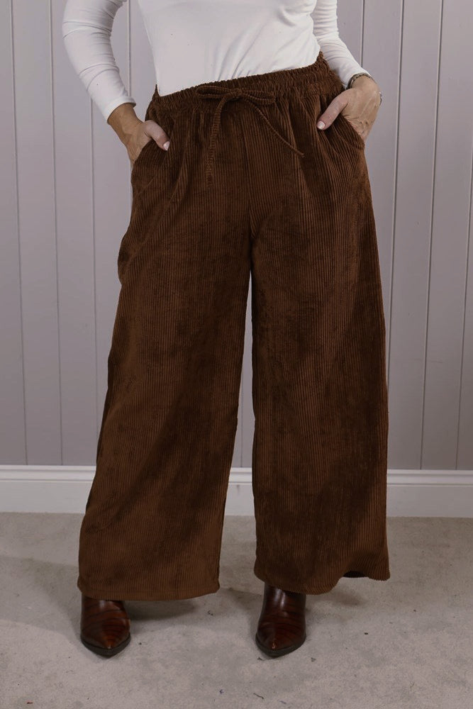 Goose Island Corduroy Wide Leg Tie Trousers image 0