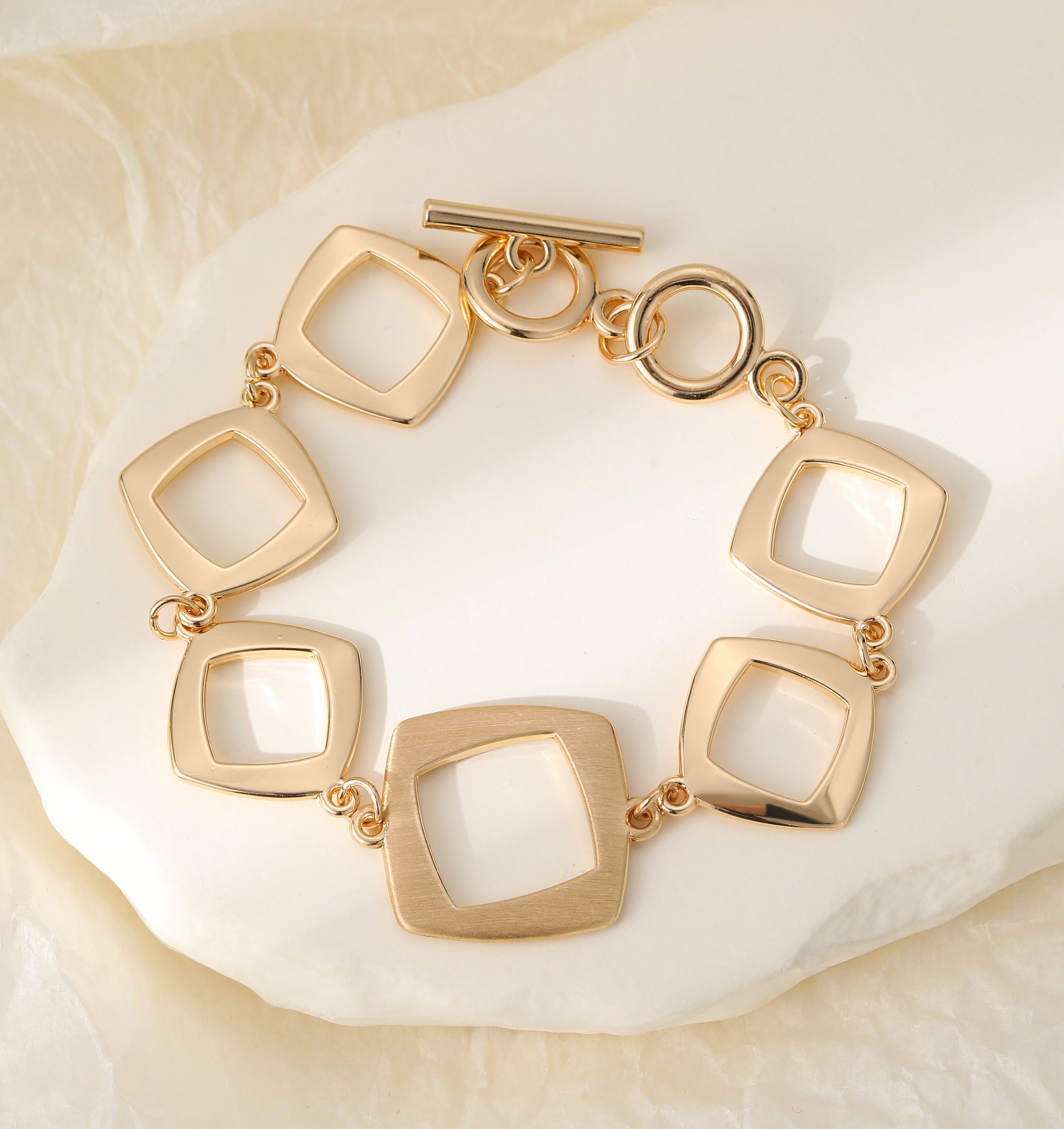 Samantha Chunky Abstract Square Bracelet