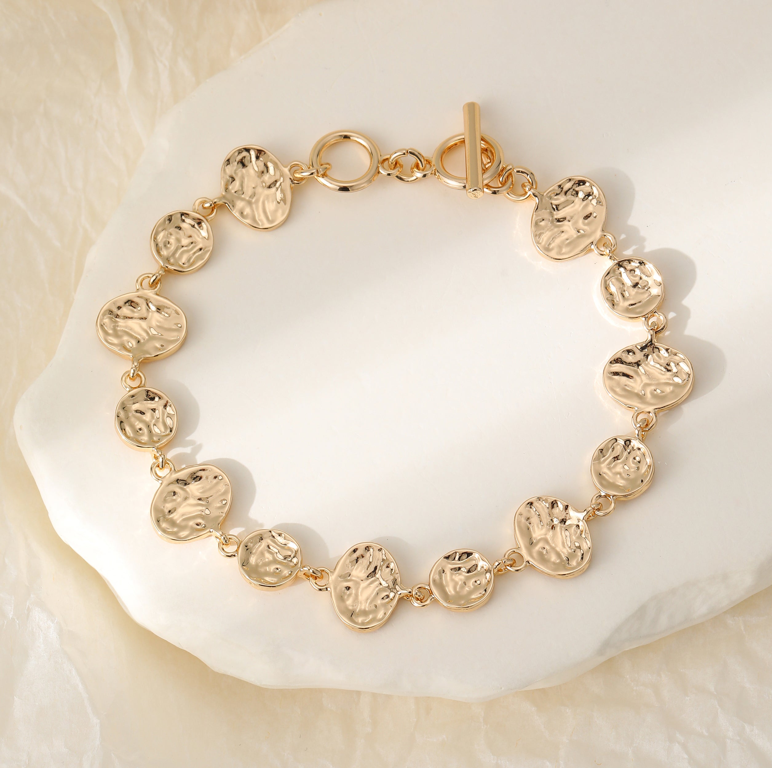 Elide Hammered Metal Bracelet