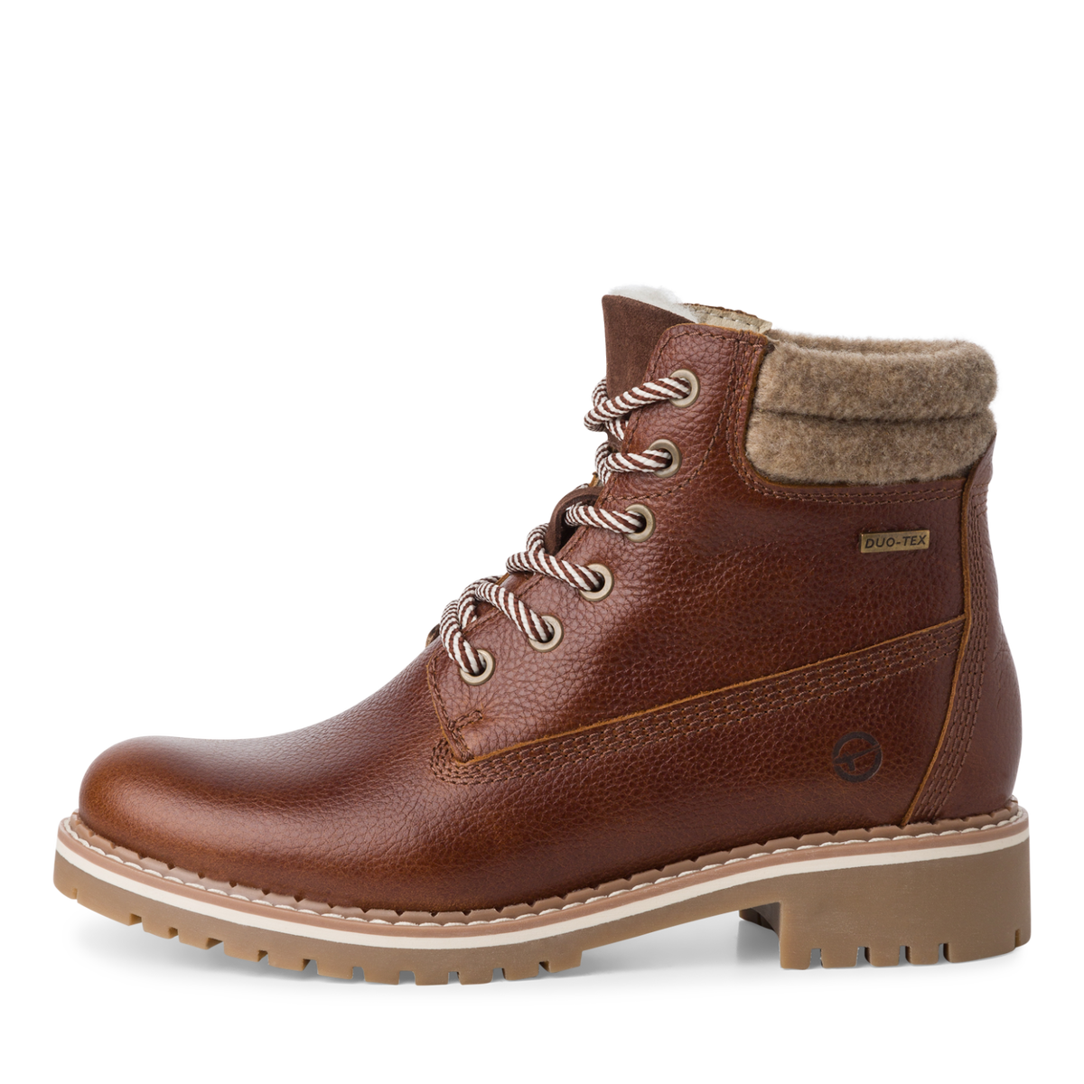 Tamaris Tan Brown Leather Lace Up Boots image 3