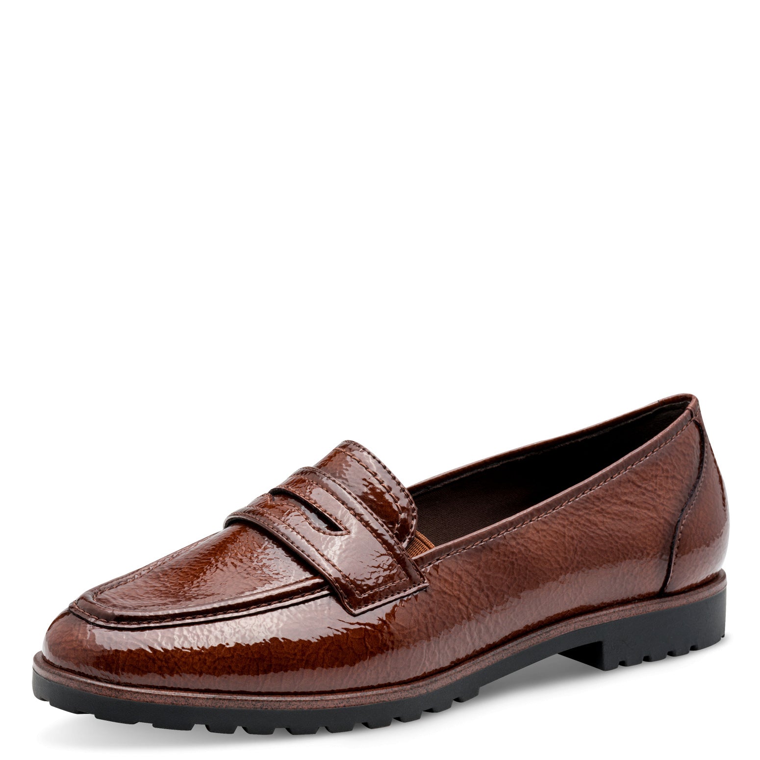 Tamaris Patent Brown Loafers image 0