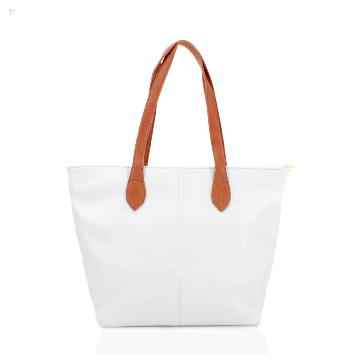 Two-tone handle tote bag in Navy, Teal, Dark Grey and Coffee - product view 22