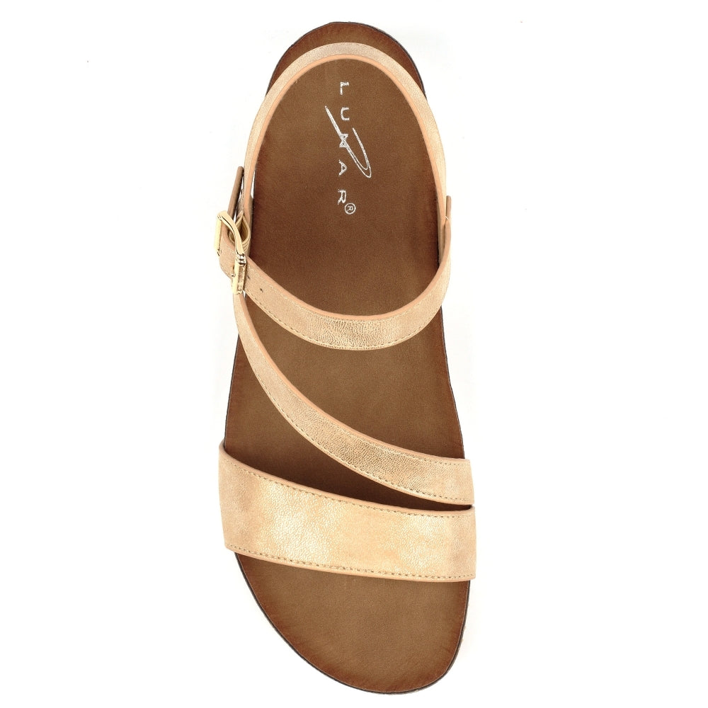 Lunar Buster Gold Wedge Sandal