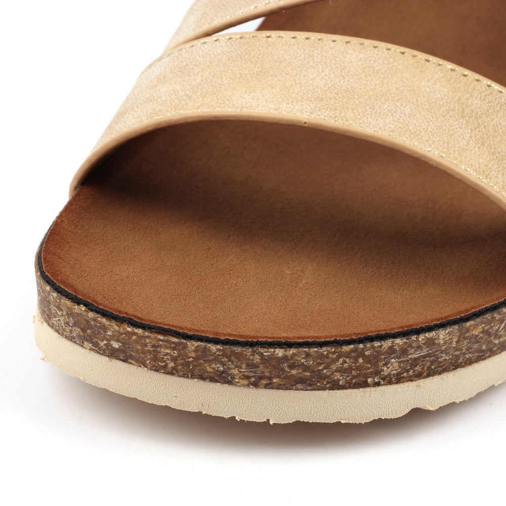 Lunar Buster Gold Wedge Sandal