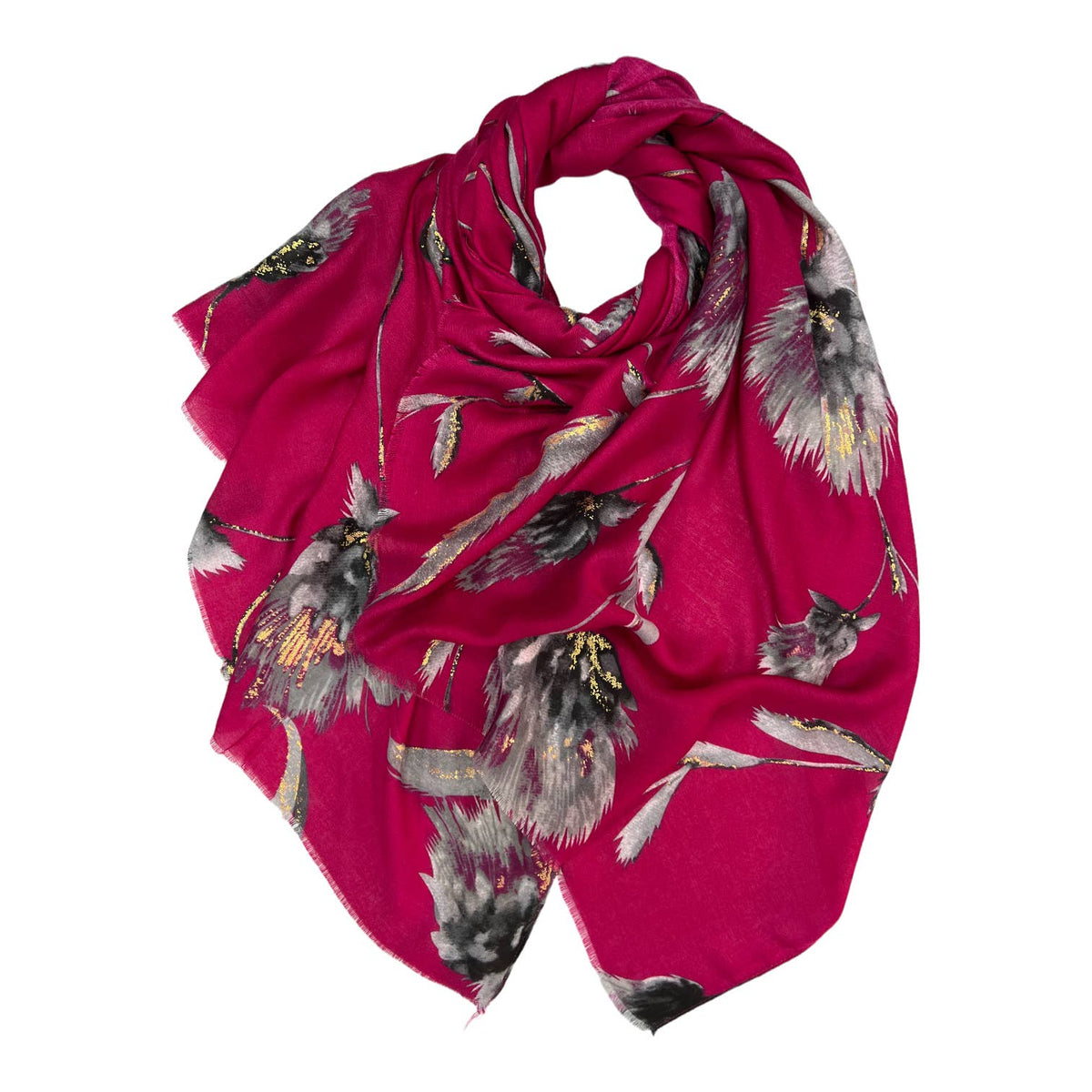 London Scarves Dusty Miller Floral Scarf – product detail 14