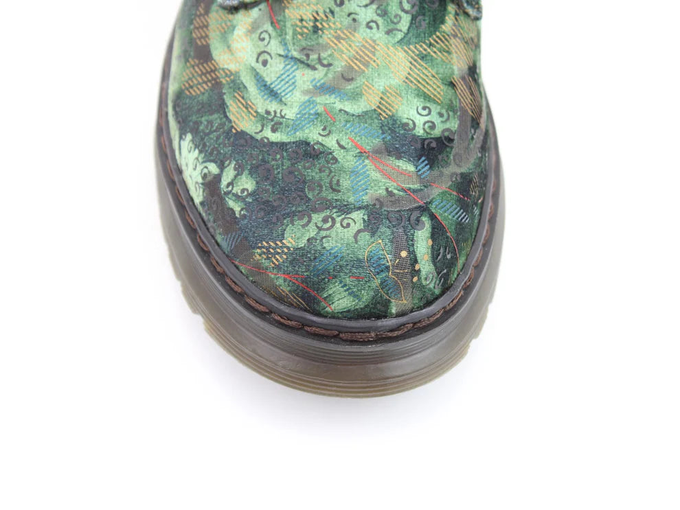 Heavenly Feet Eva Forest Green Velour Boots image 2