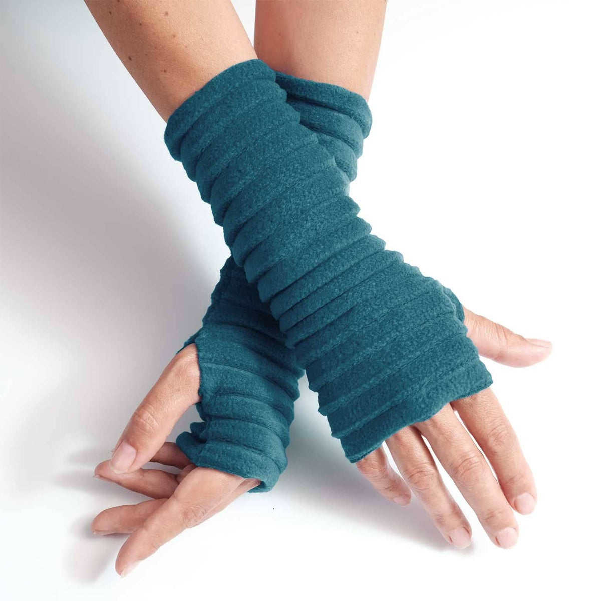 Wristees Fingerless Gloves - Teal Blue - The Coastal Boutique