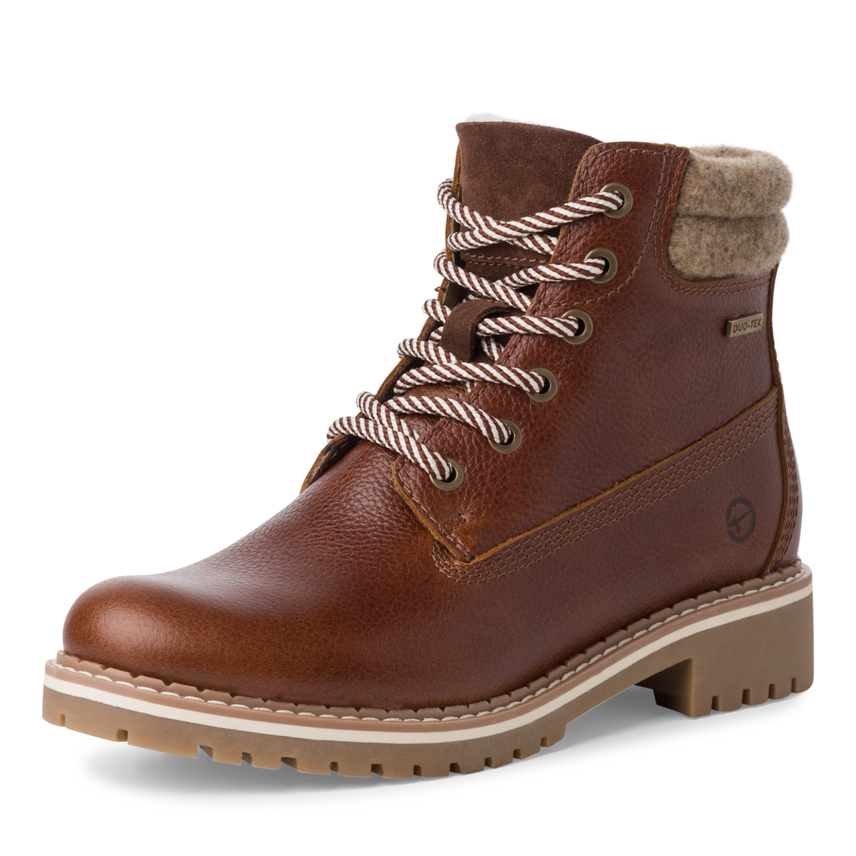 Tamaris Tan Brown Leather Lace Up Boots image 0