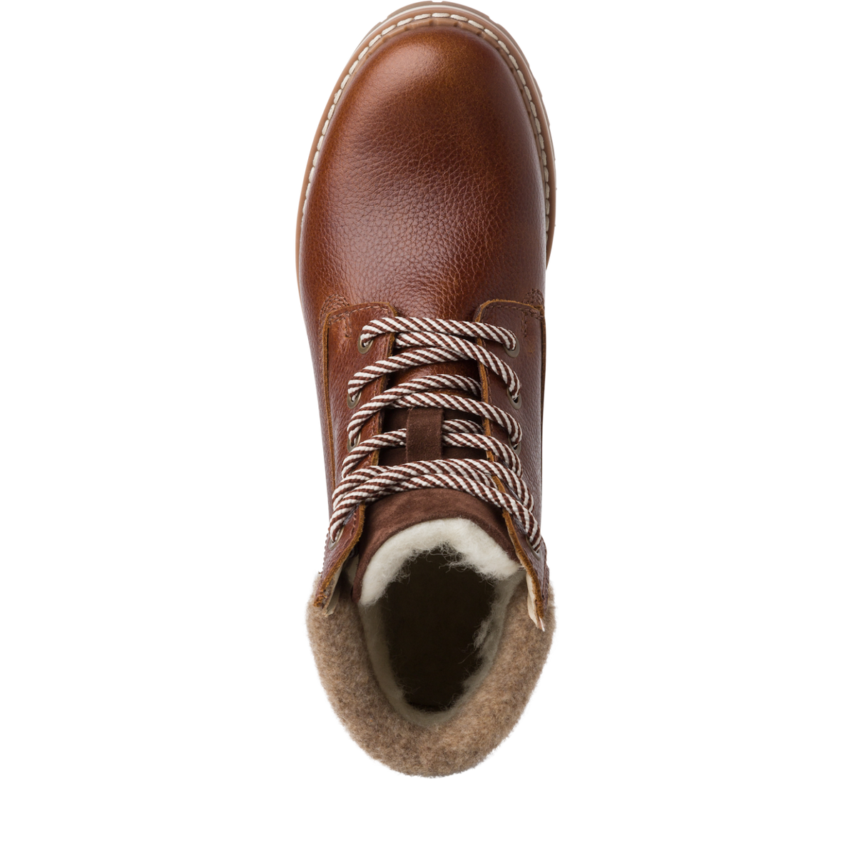 Tamaris Tan Brown Leather Lace Up Boots image 1