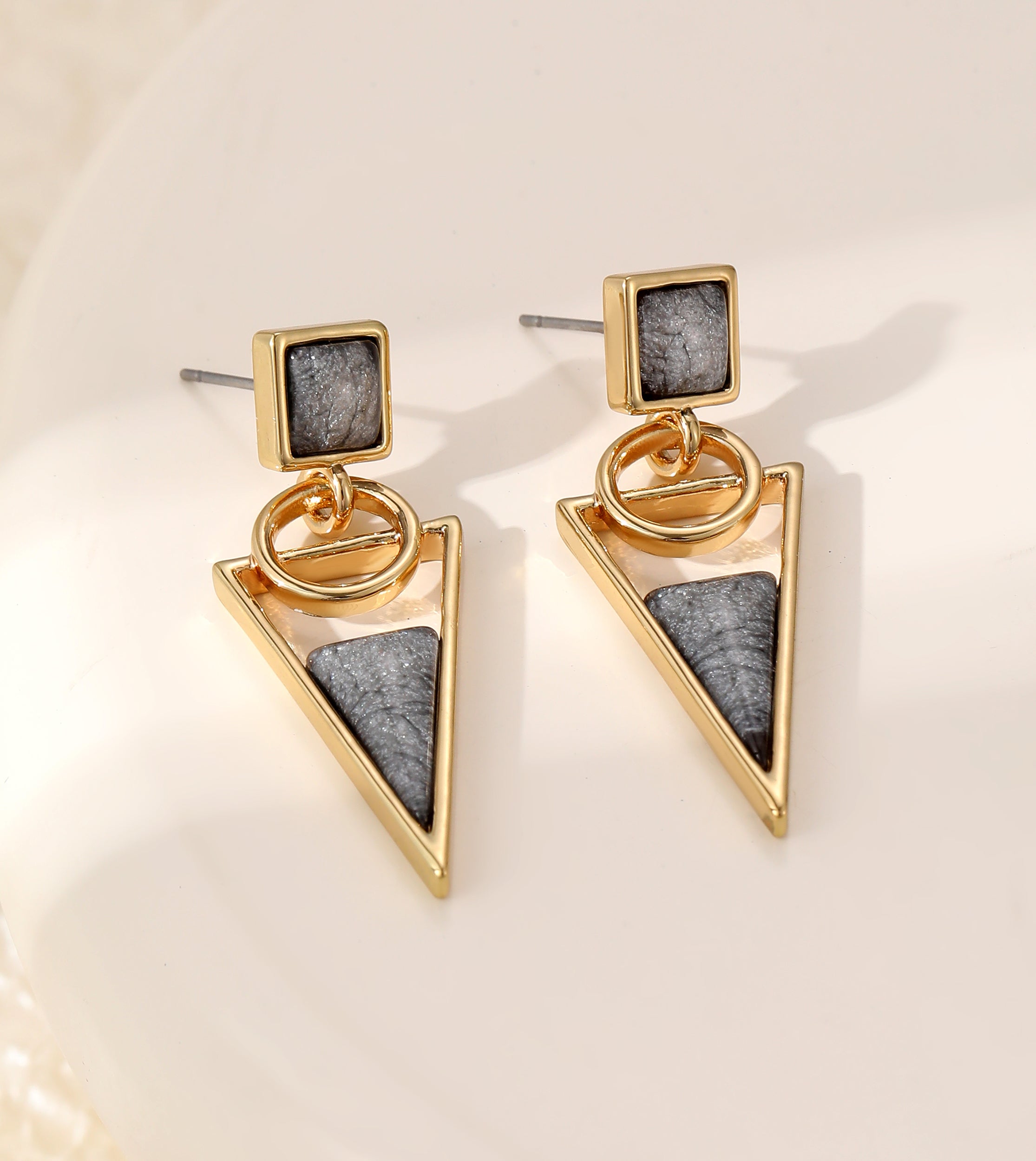 Manon Geometric Drop Earrings