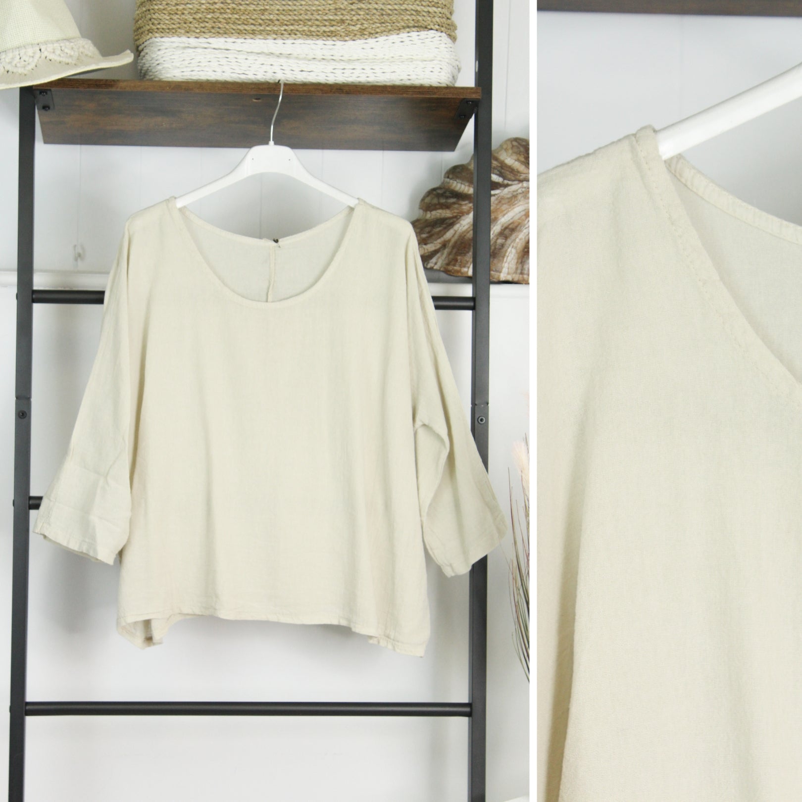 Linen Mix Cropped Top image 2