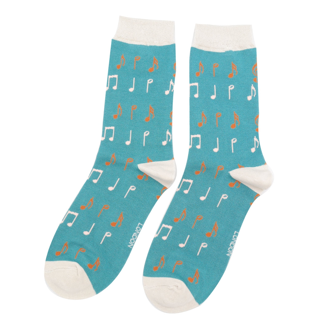 Women's Bamboo Socks - Musical Notes image 0