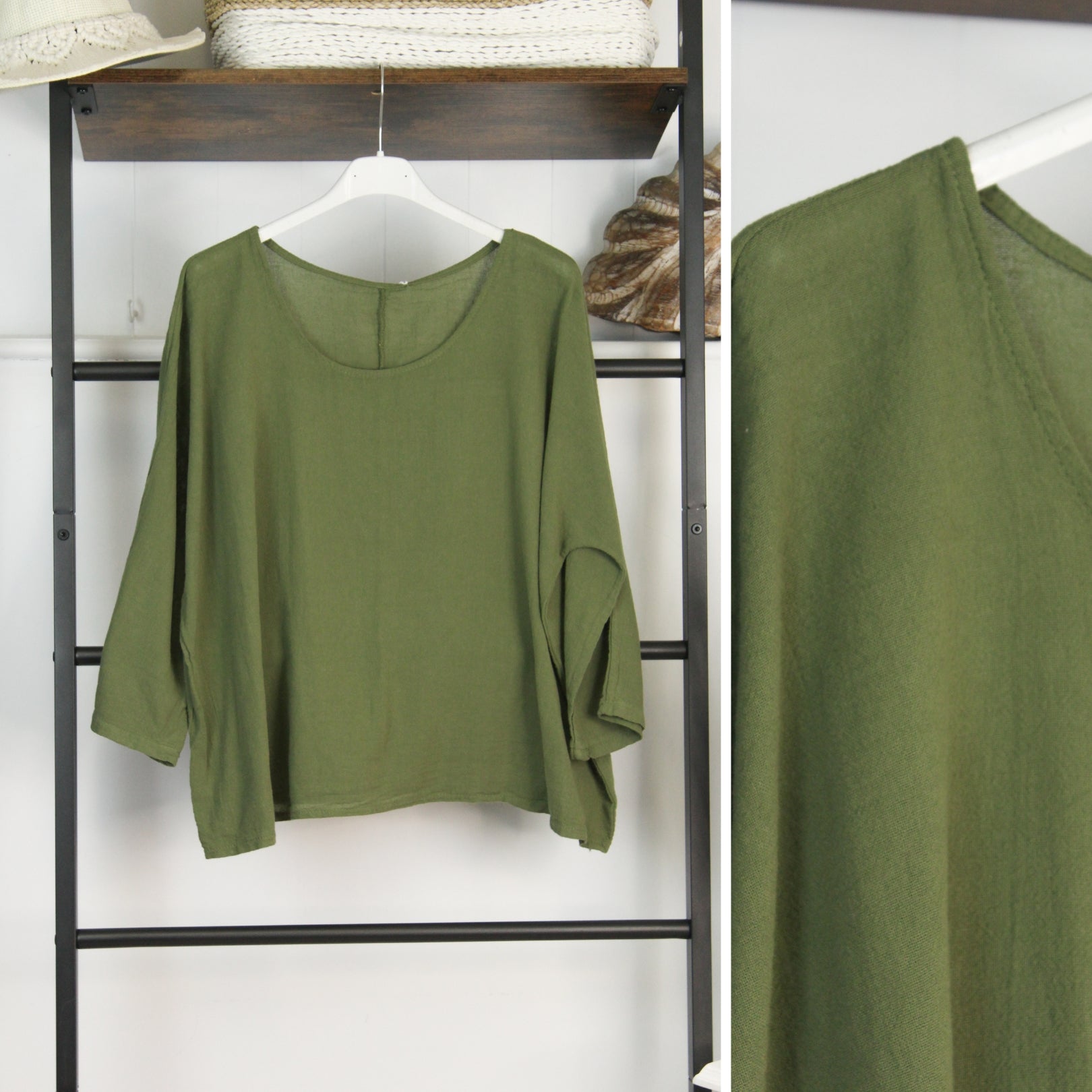Linen Mix Cropped Top image 12