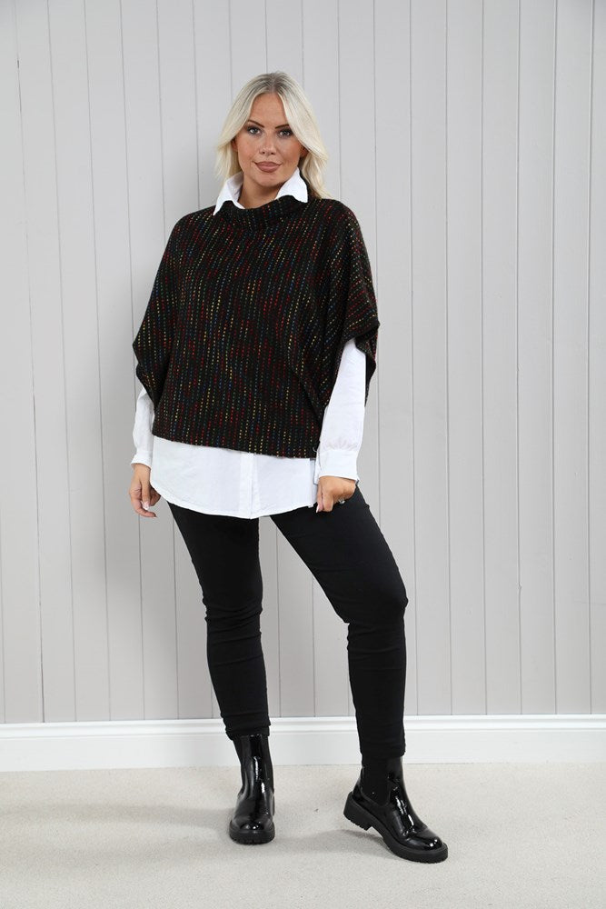 Goose Island Fleck Cowl Poncho Top image 3