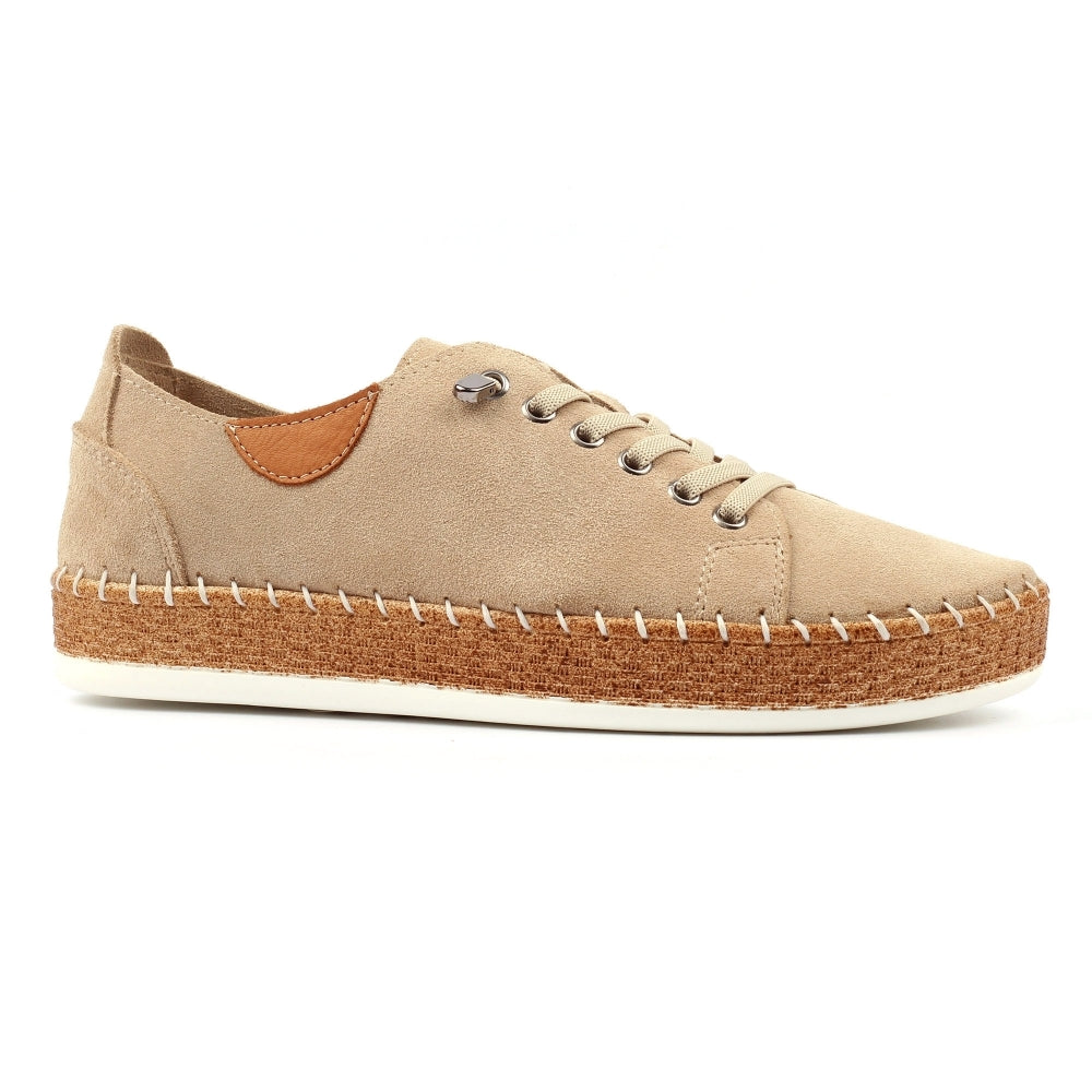 Lunar Maddison Leather Suede Platform Trainer