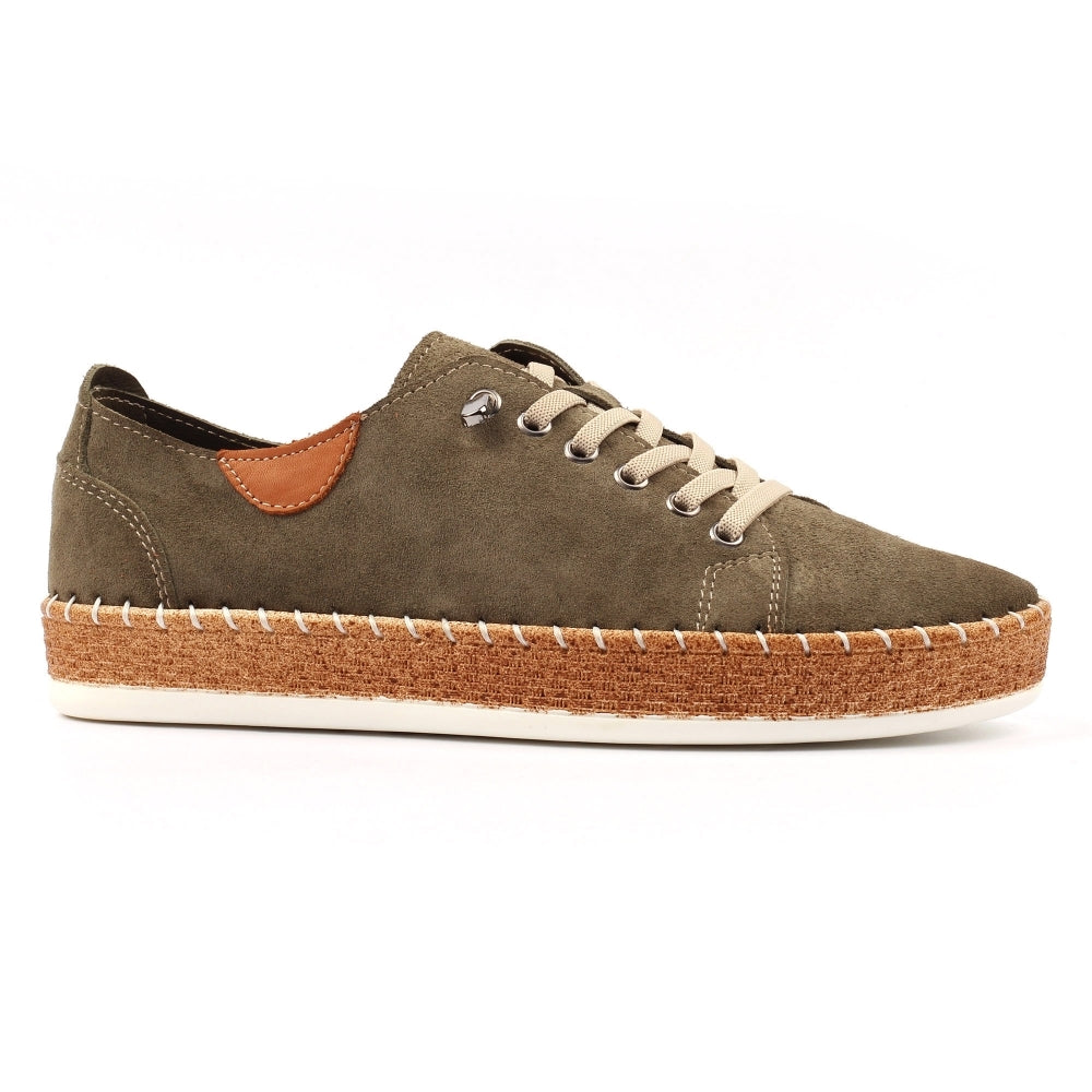 Lunar Maddison Leather Suede Platform Trainer
