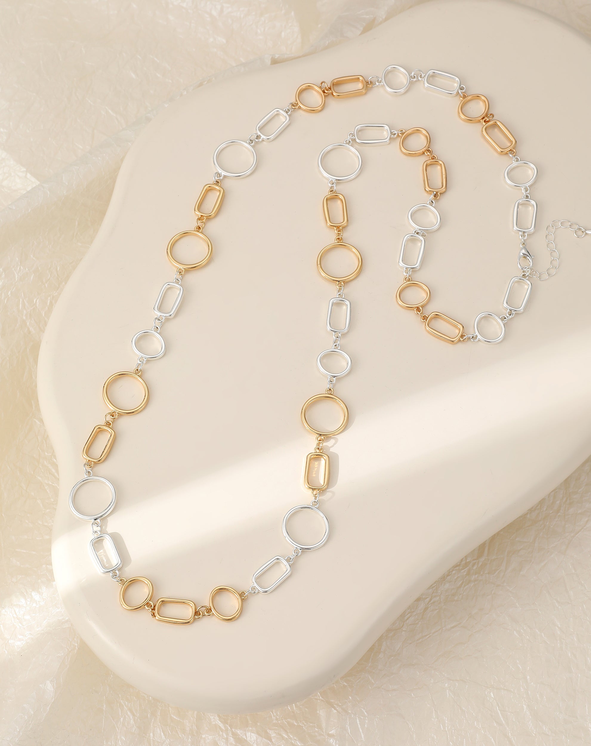 Jude Long Abstract Chain Necklace - The Coastal Boutique