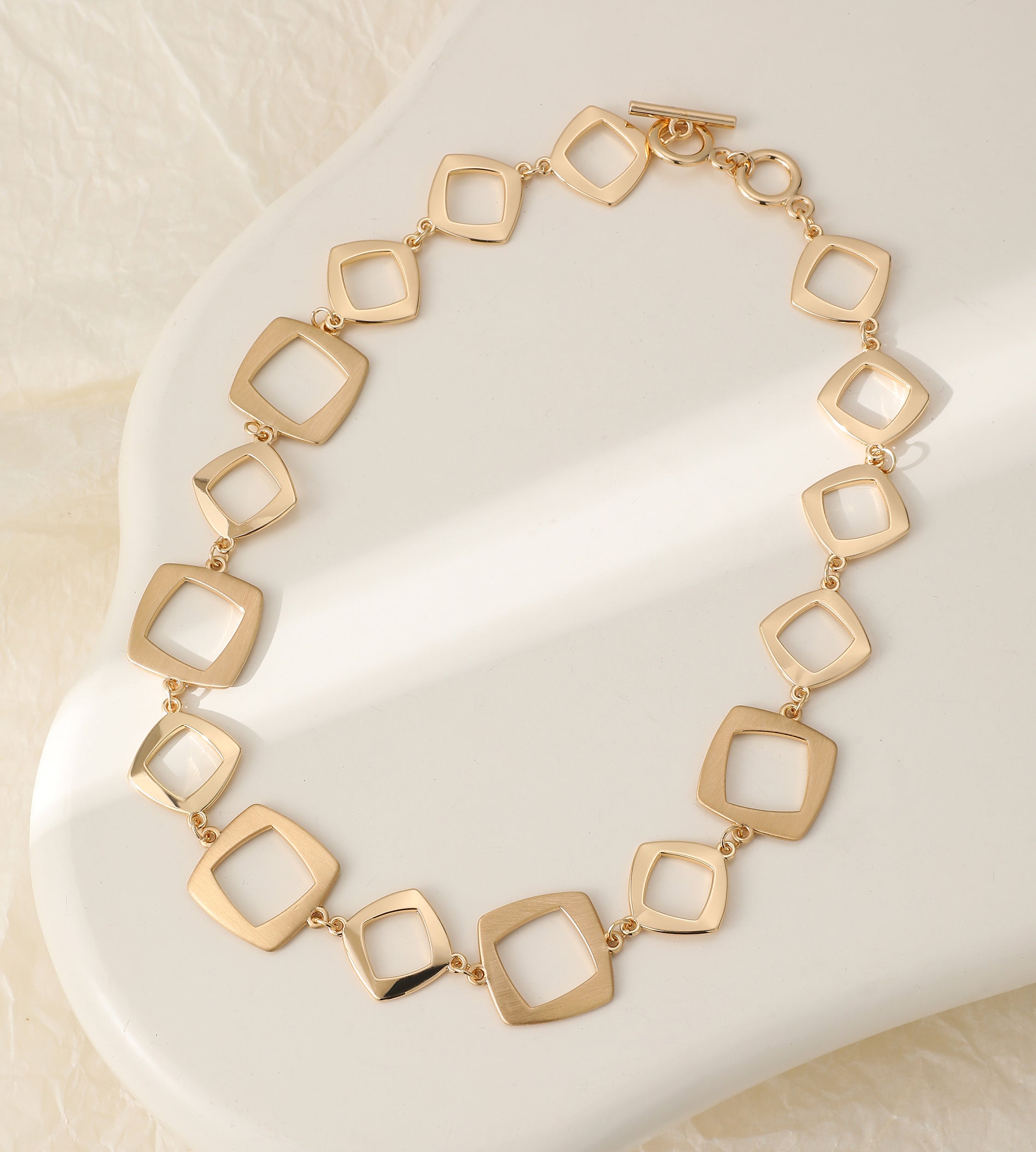 Samantha Abstract Chunky Square Necklace