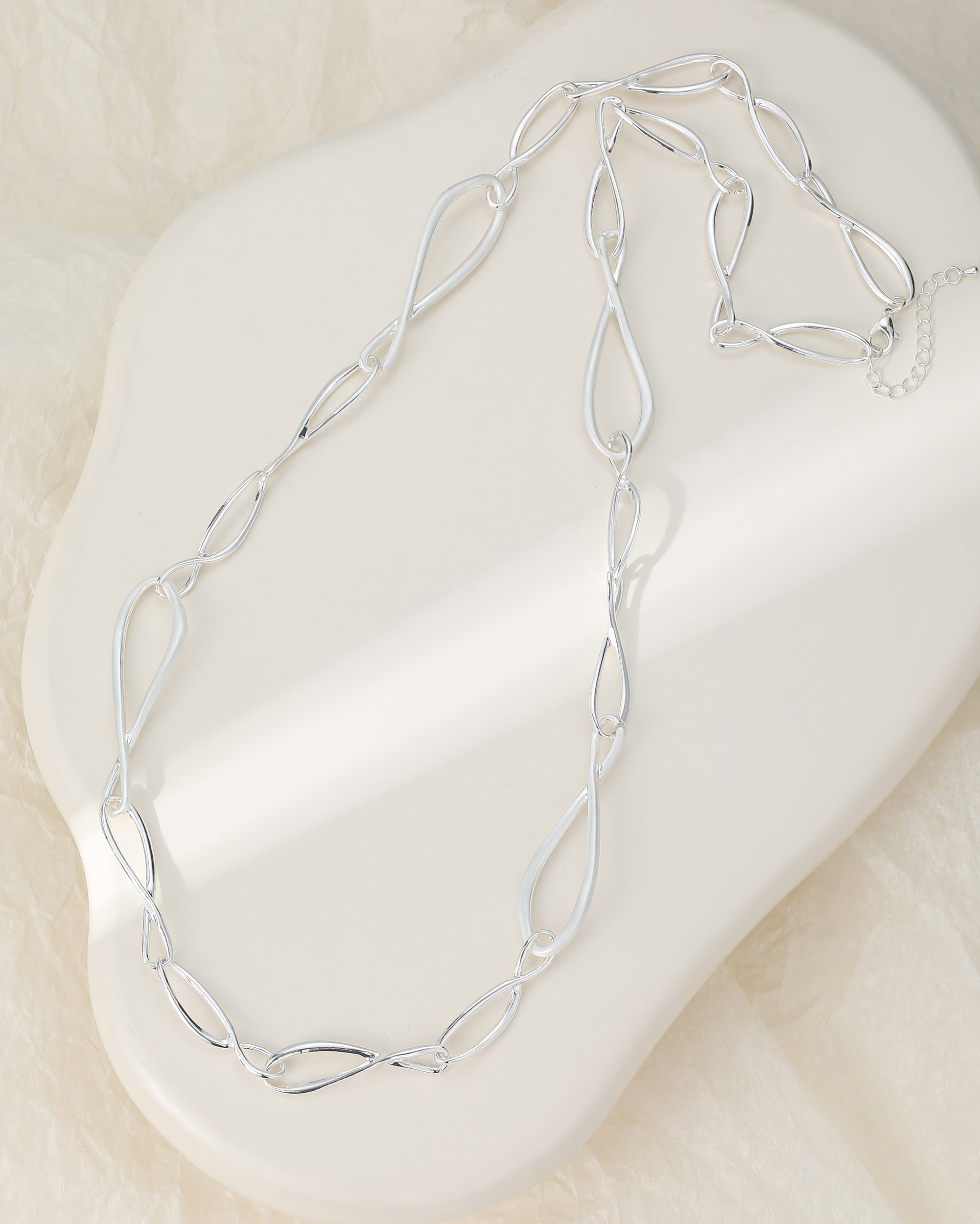 Francine Long Abstract Chain Necklace