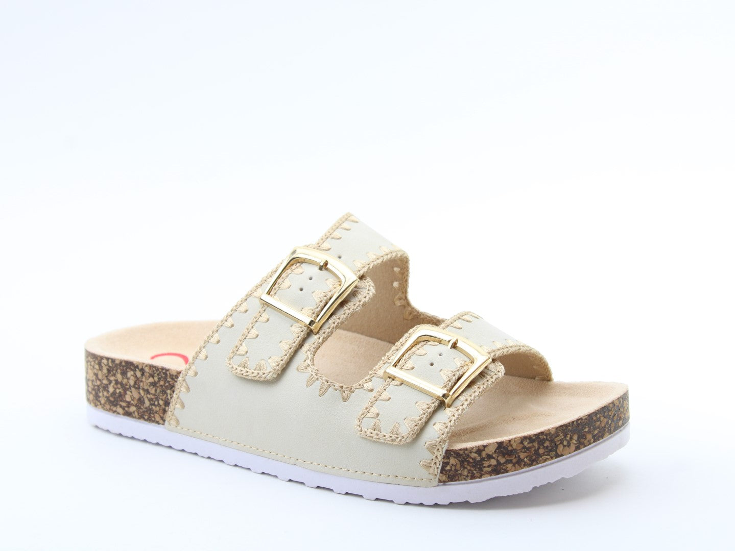 Heavenly Feet Sandy Stitch Buckle Slider Sandals - The Coastal Boutique