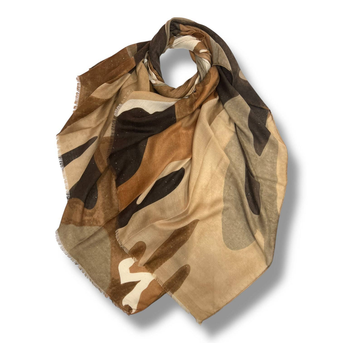 Camouflage print scarf