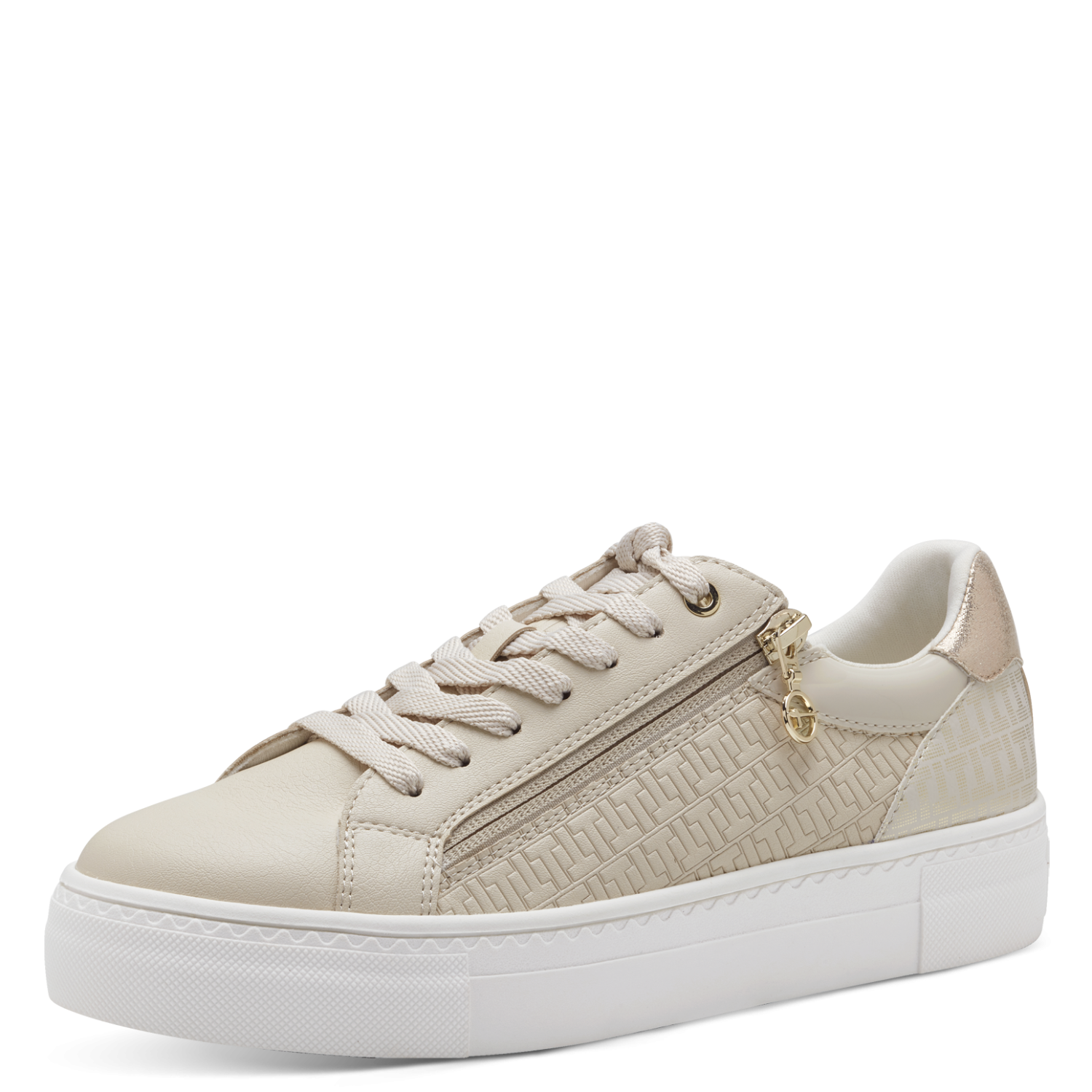 Tamaris Platform Zip-up Textured Trainers - The Coastal Boutique