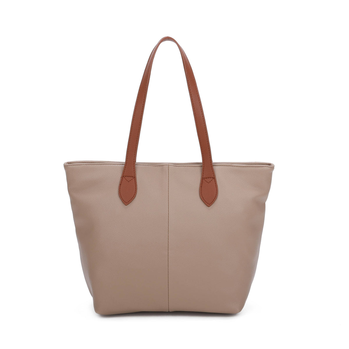 Two-tone handle tote bag in Navy, Teal, Dark Grey and Coffee - product view 17