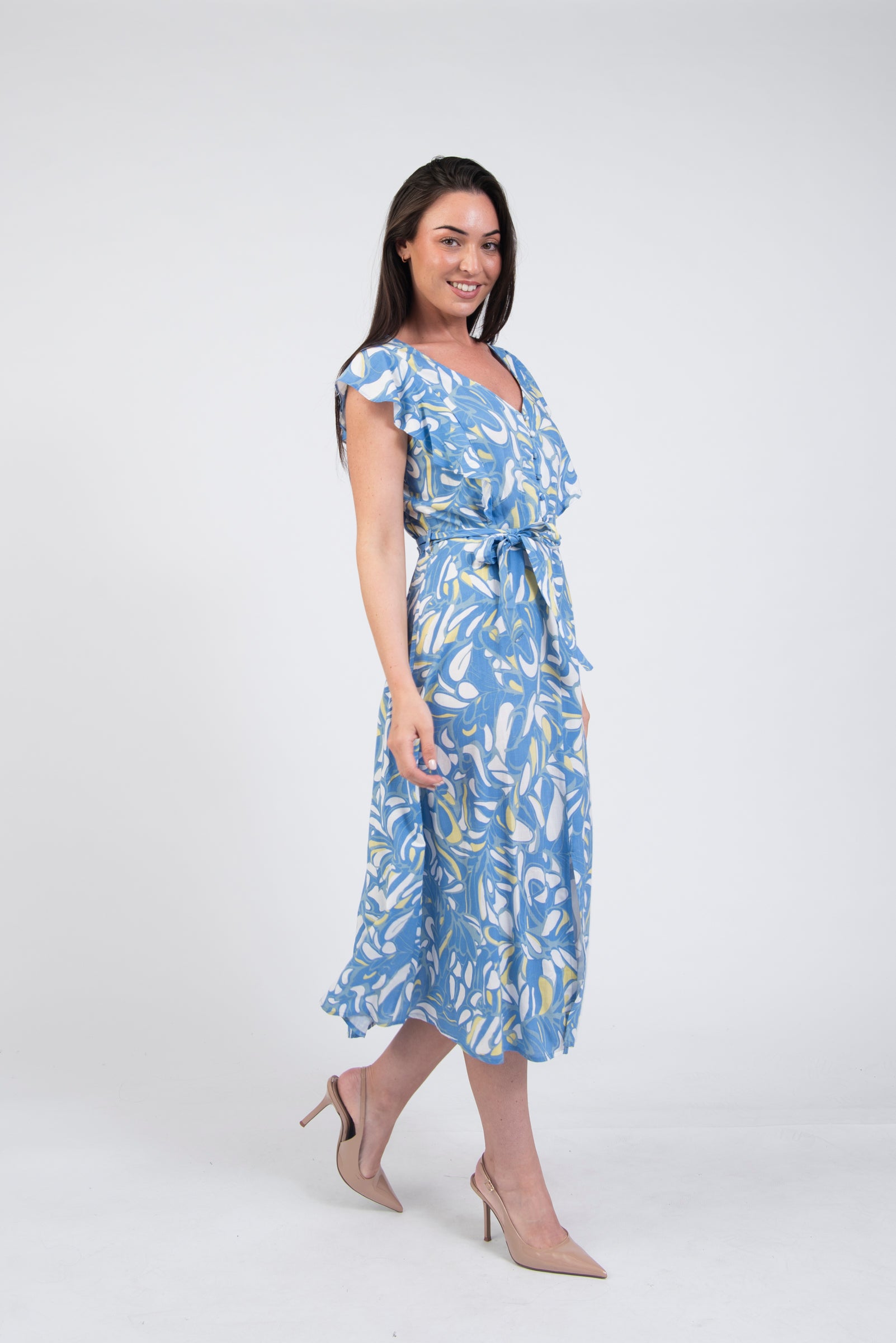 Jessica Graaf V-Neck Printed Summer Dress