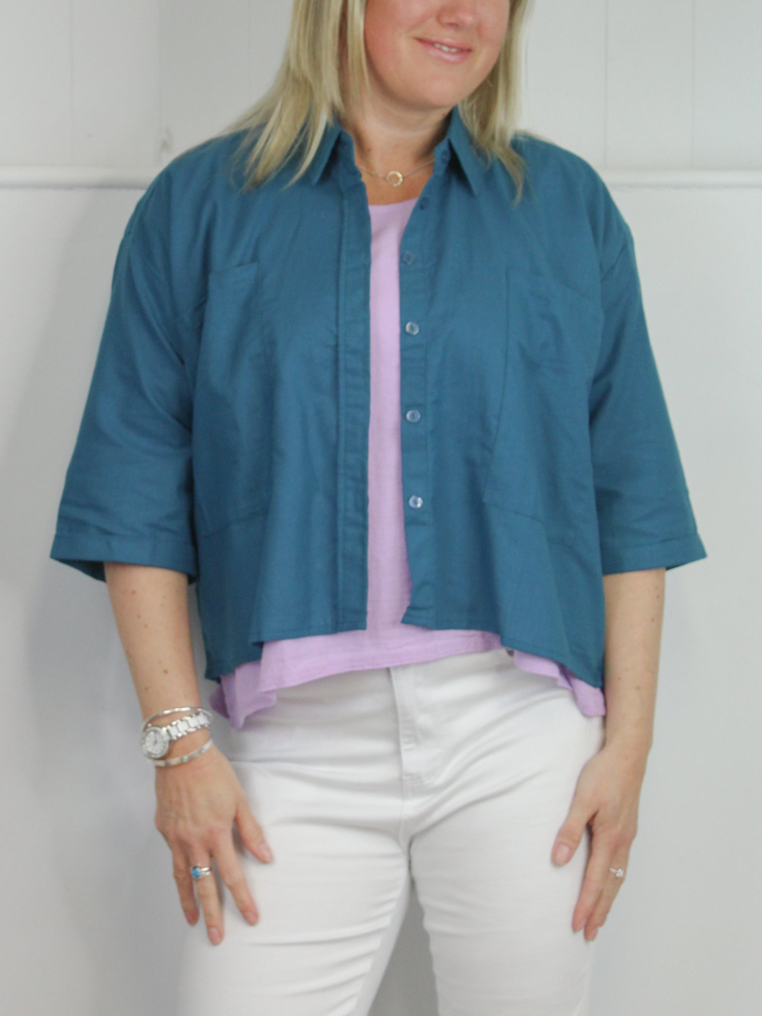 Venice Linen Shirt Button Down Top image 3