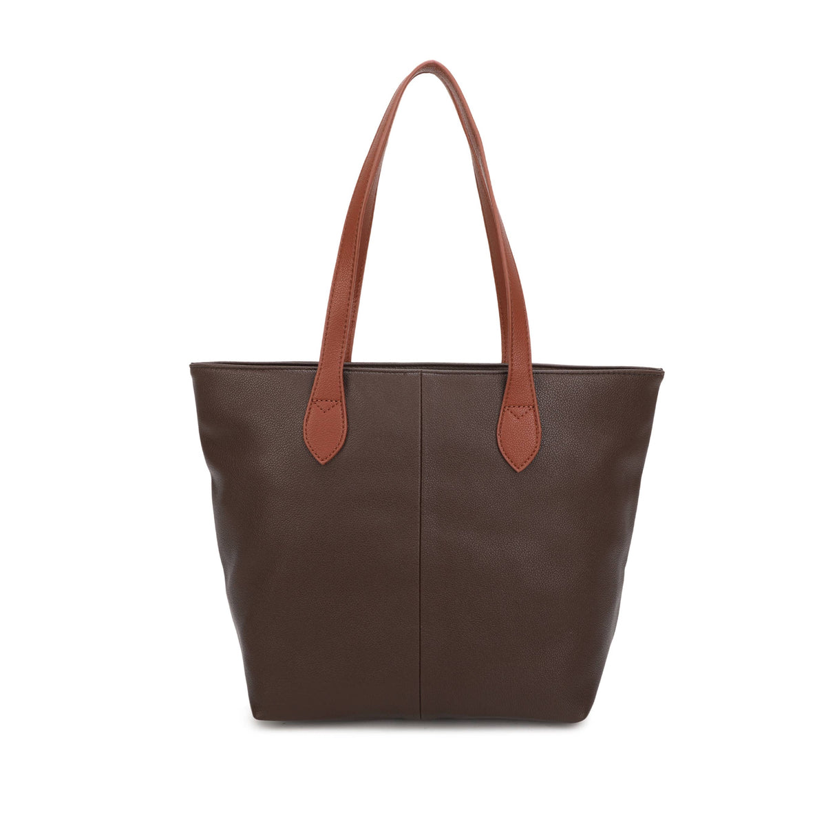 Two-tone handle tote bag in Navy, Teal, Dark Grey and Coffee - product view 5