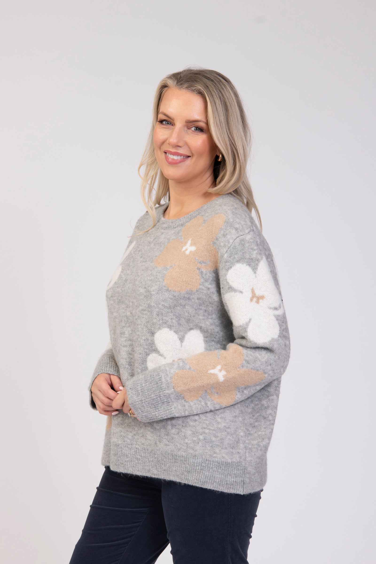 Jessica Graaf floral jumper side view