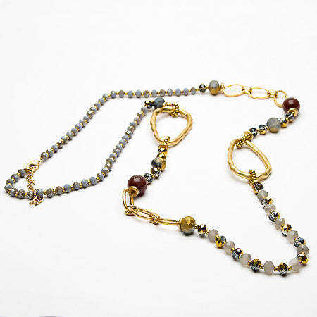 Rosa Long Beaded Necklace image 0