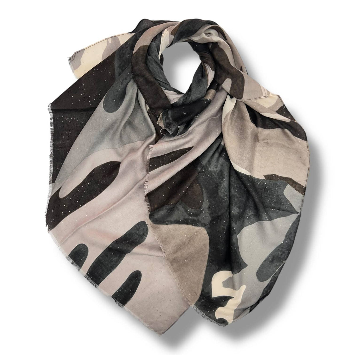 Camouflage print scarf