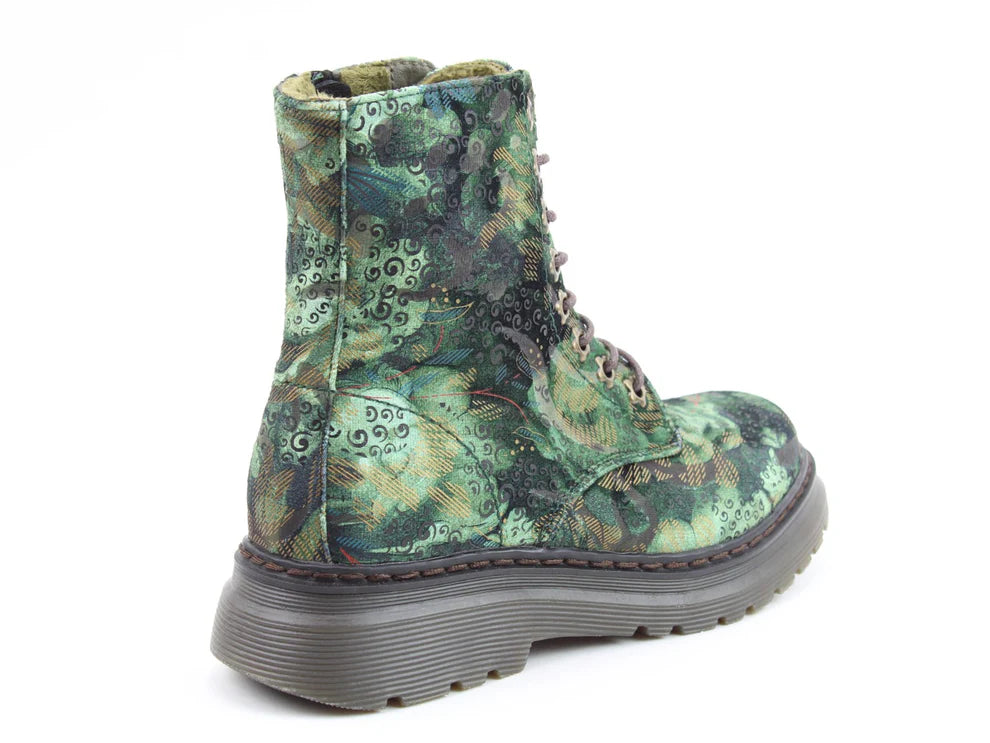 Heavenly Feet Eva Forest Green Velour Boots image 4