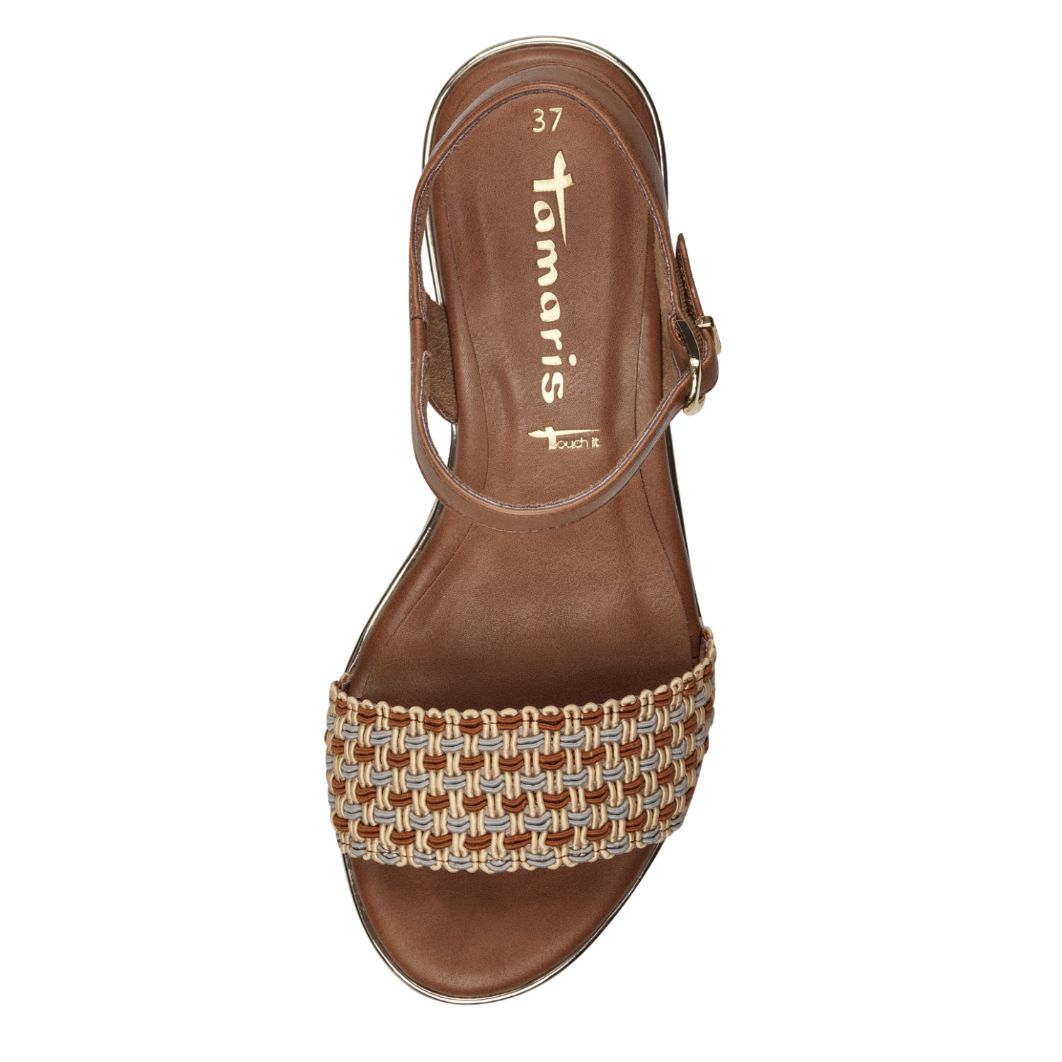 Tamaris Tan Cognac Wedge Sandals image 0