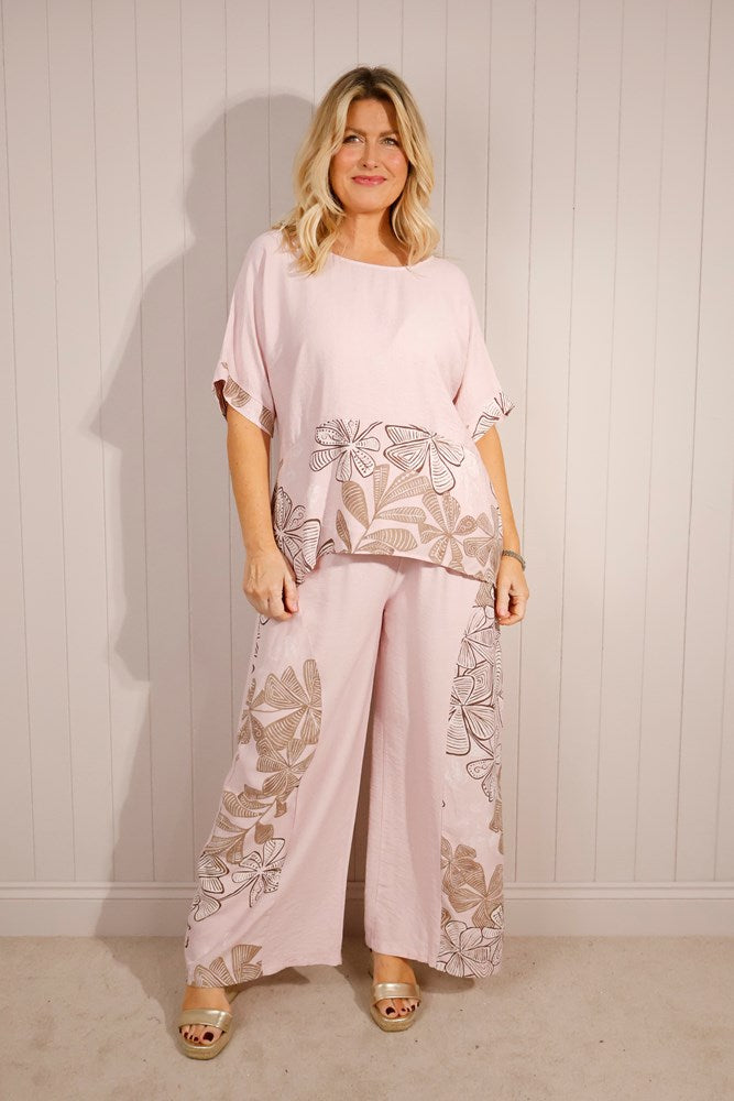Goose Island Floral Print Top & Trouser Set - The Coastal Boutique
