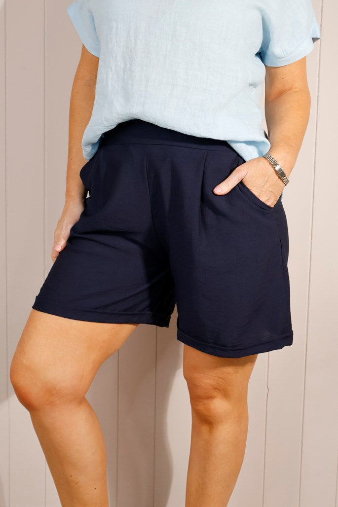 Goose Island Plain Elasticated Waist Shorts - The Coastal Boutique