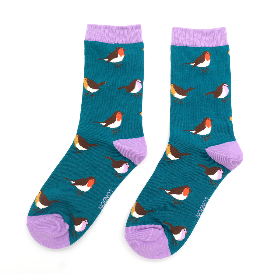 Women's Bamboo Socks - Robins image 1