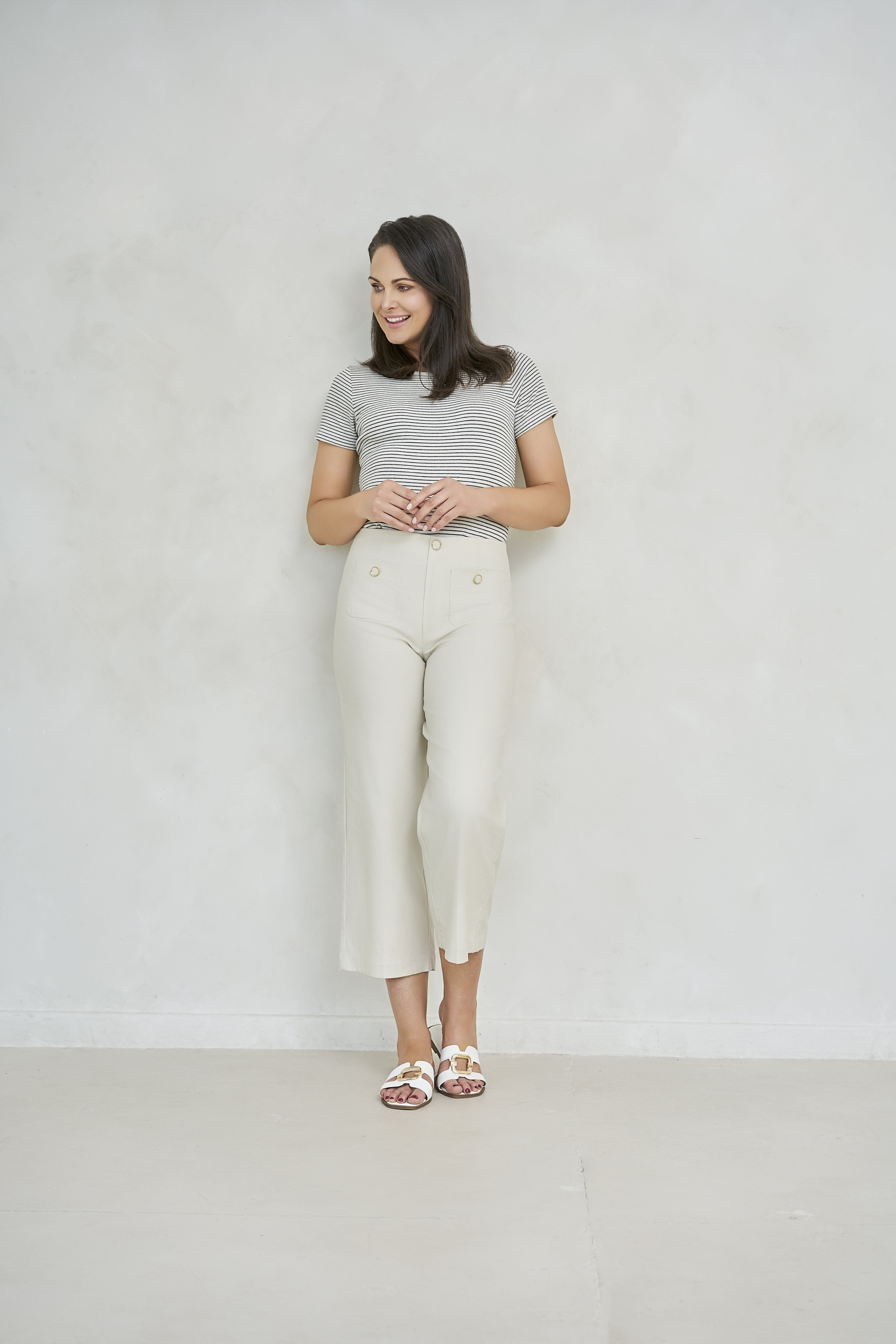 Pinns Wide Leg Culotte Trousers - The Coastal Boutique