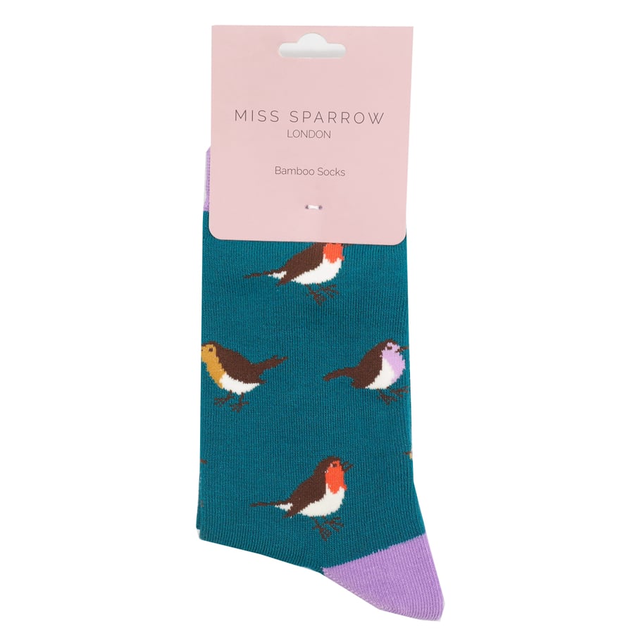 Women's Bamboo Socks - Robins image 3