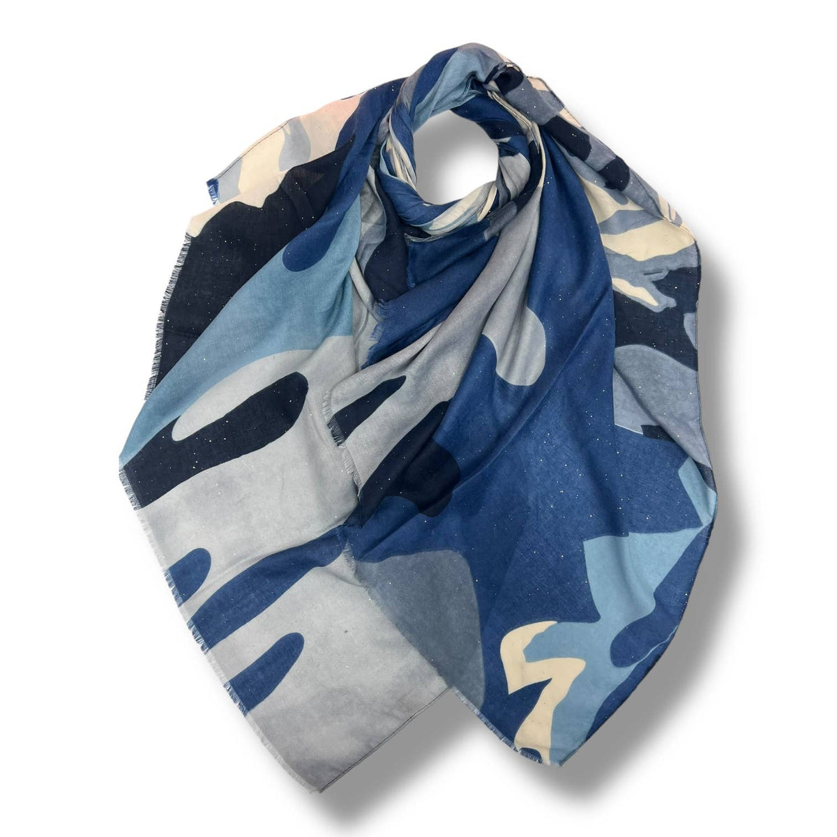Camouflage print scarf