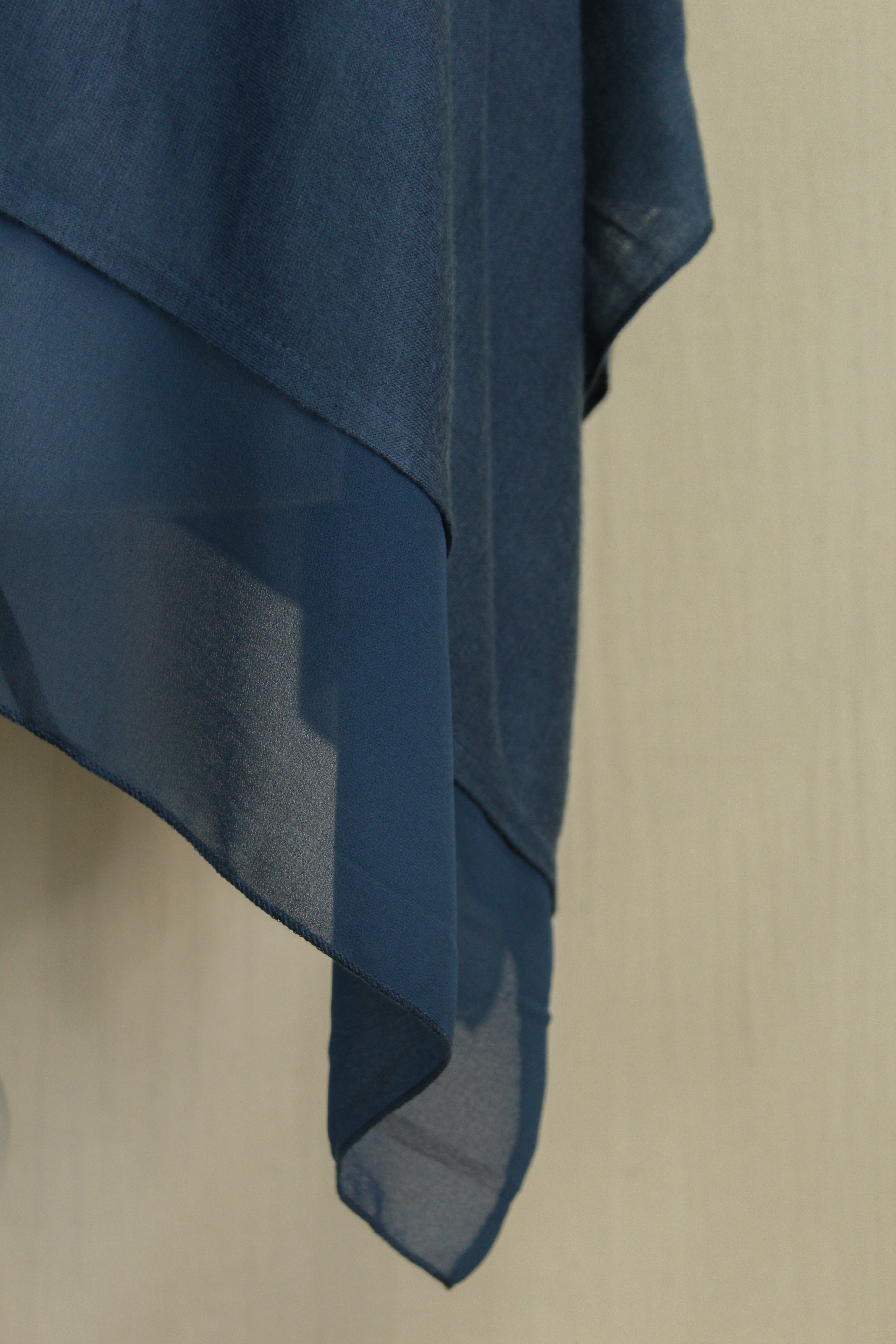 Lightweight Poncho - Denim Blue image 3